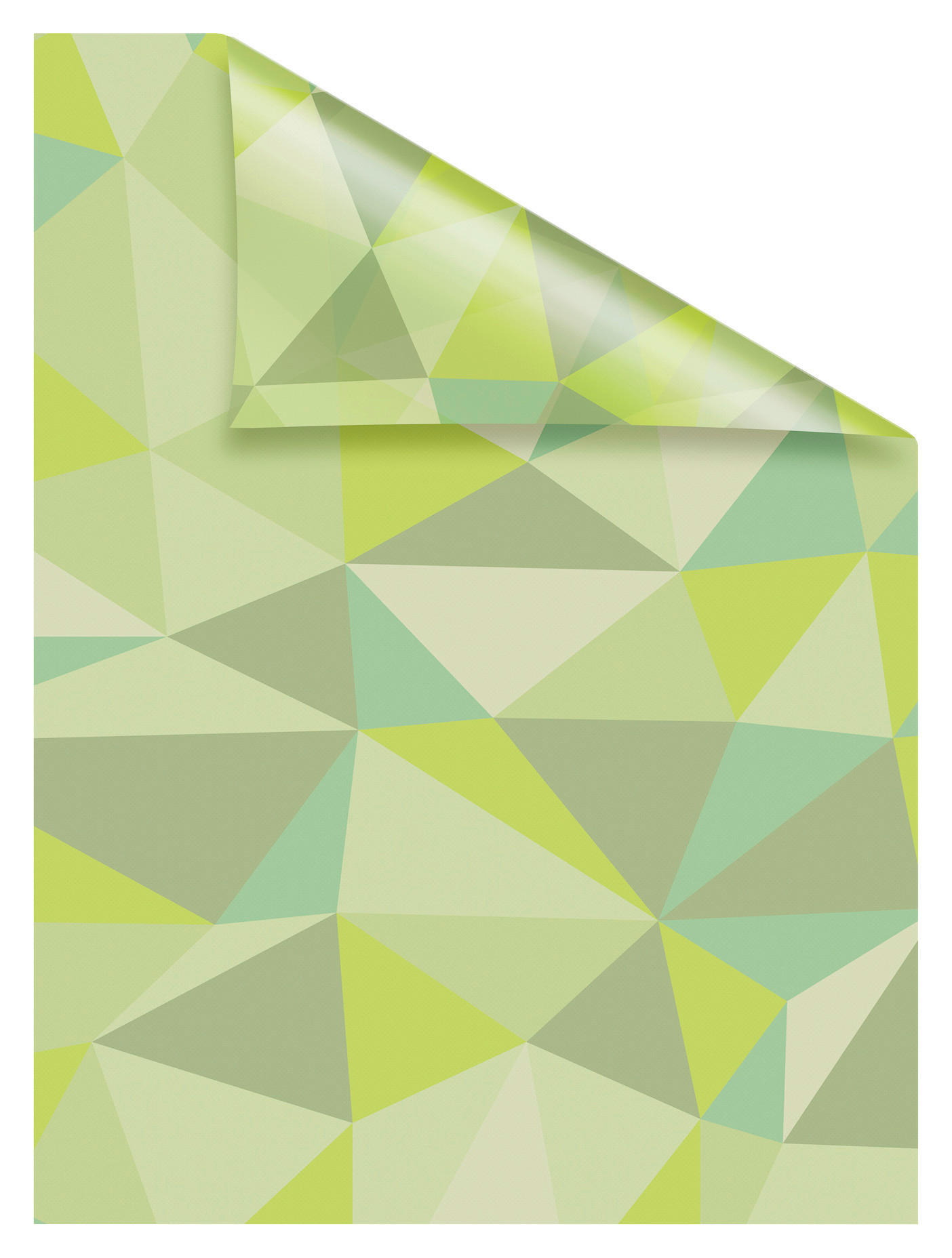 Thumbnail - LICHTBLICK Fensterfolie Pattern Dreiecke Ornament Pattern Dreiecke grün B/L: ca. 100x180 cm