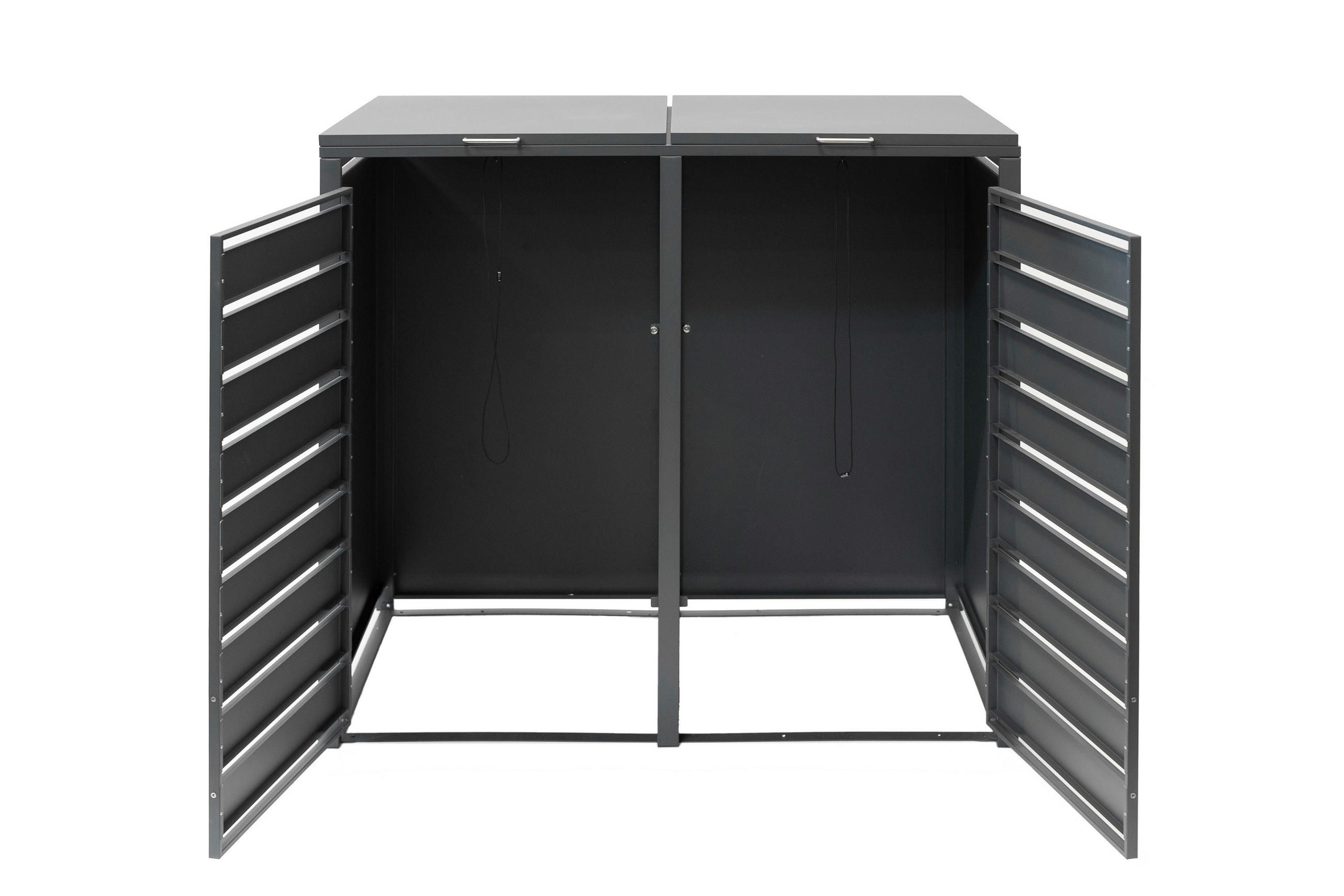 Thumbnail - Westmann Mülltonnenbox 2x 240 Liter anthrazit B/H/T: ca. 132x116x80 cm