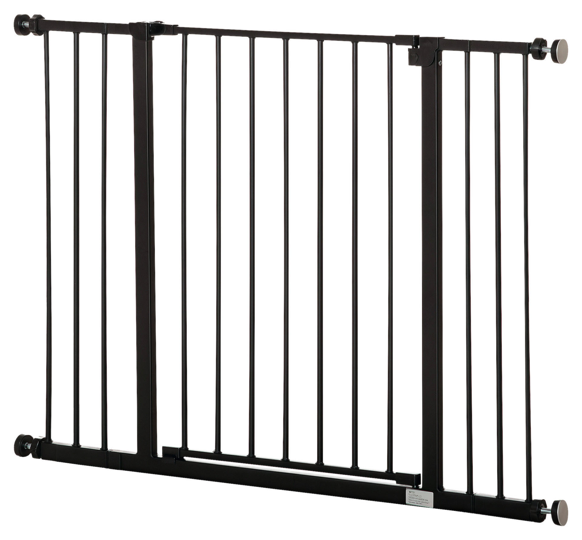 PawHut Türschutzgitter schwarz Kunststoff B/H/L: ca. 2x76x107 cm