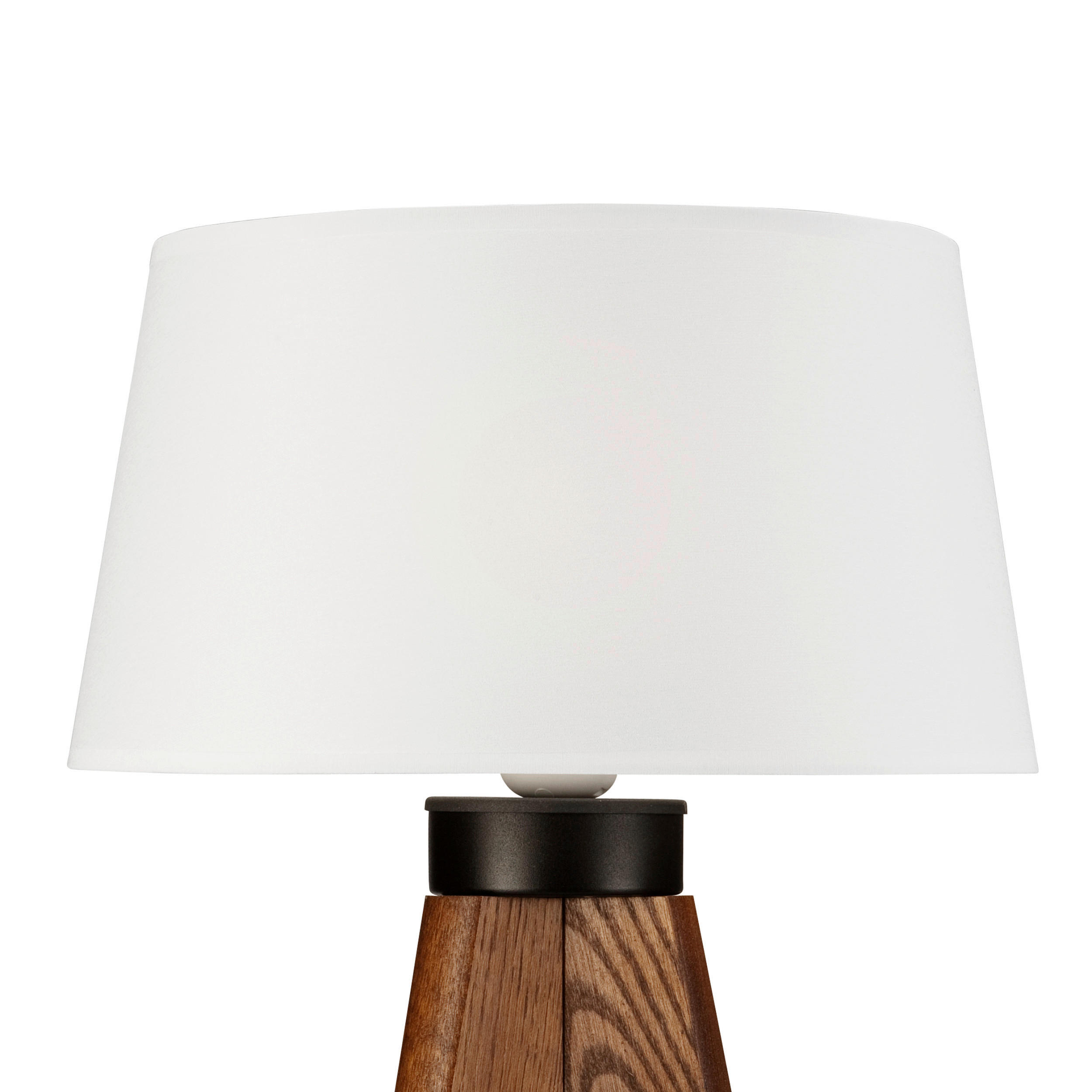 Thumbnail - Lamkur Tischlampe Eiche hellbraun Stahl Holz B/H/L: ca. 34x38x38 cm E27 1 Brennstellen