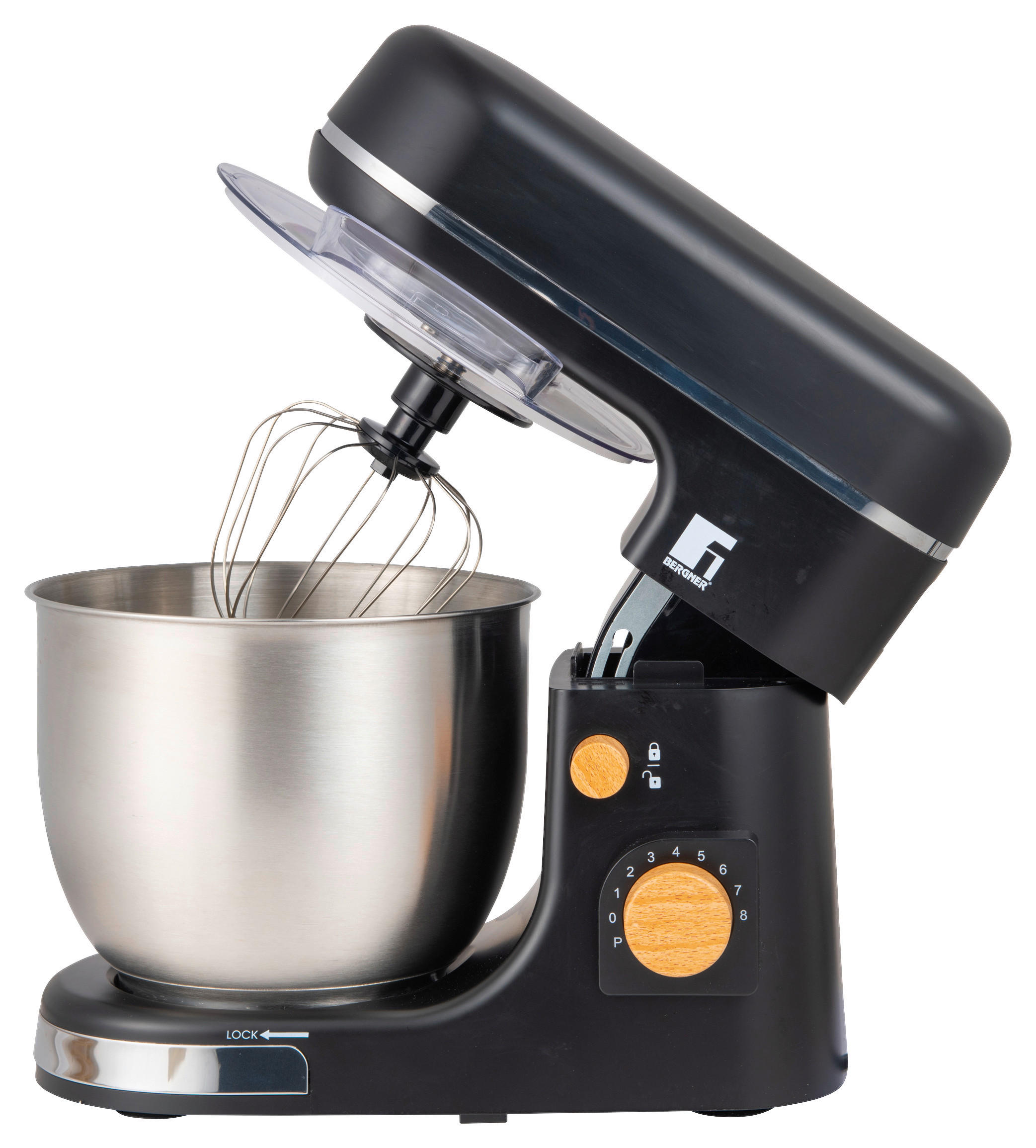 BERGNER Standmixer silber schwarz Edelstahl B/H/L: ca. 23x33,7x38 cm