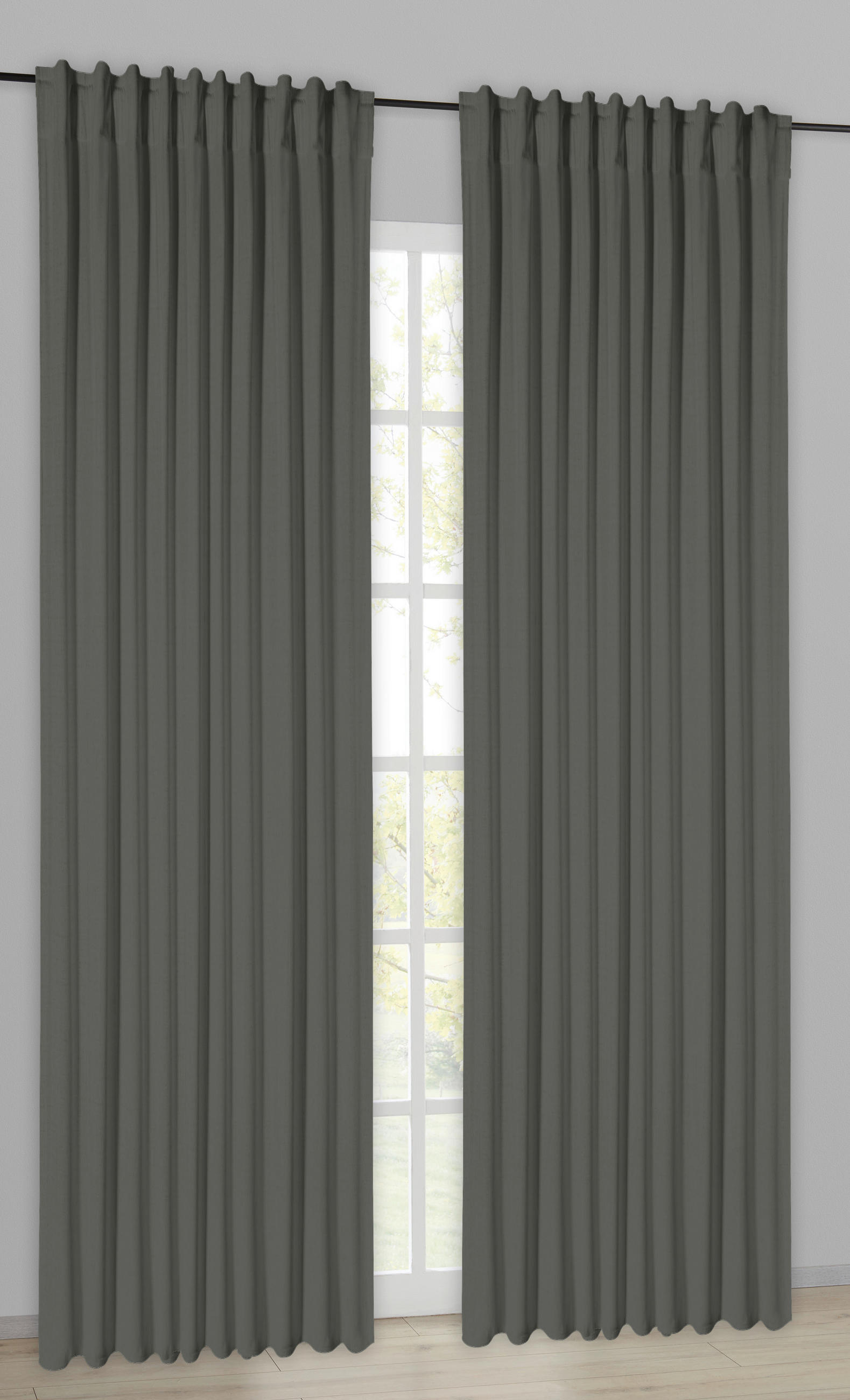 Verdunklungsvorhang New Darkness anthrazit B/L: ca. 270x245 cm
