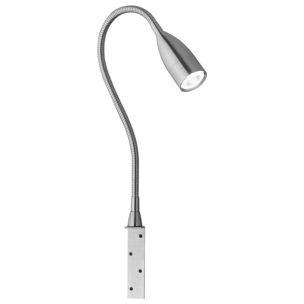 Fischer & Honsel LED-Bettleuchte 30702 nickel matt Metall H/D: ca. 48x4 cm 1 Brennstellen