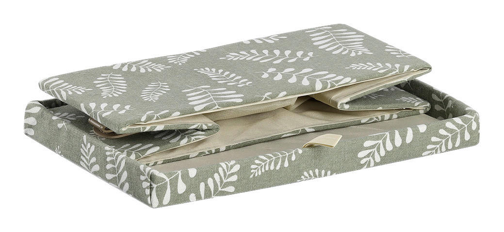 Thumbnail - Zeller Aufbewahrungsbox Leaves grün Baumwolle