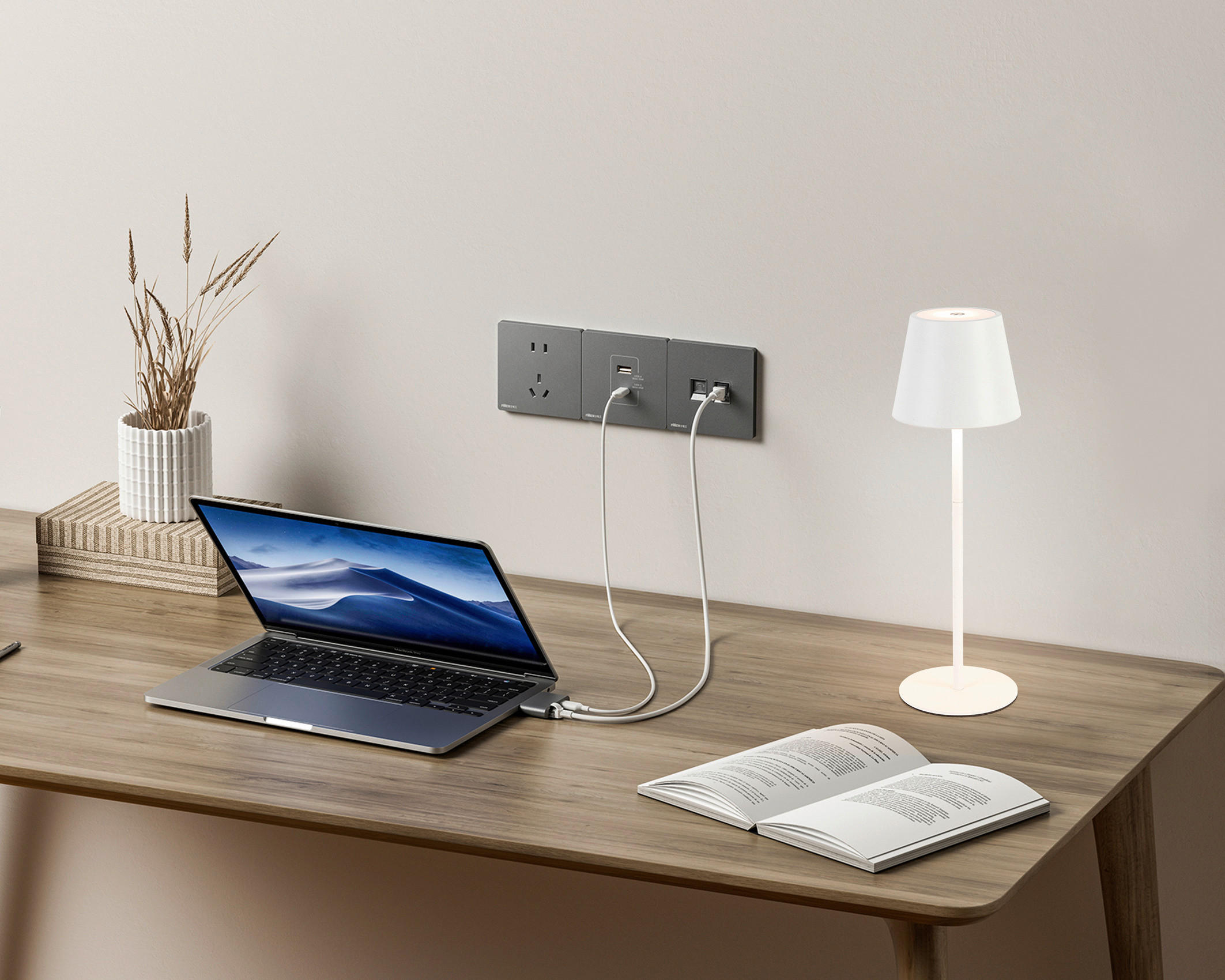 Thumbnail - Außenleuchte weiß H/D: ca. 36x12 cm