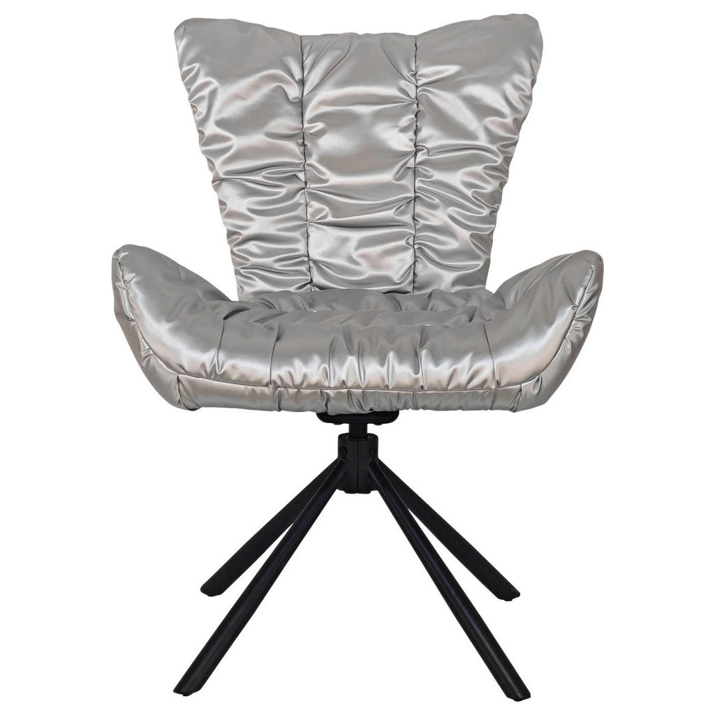 Thumbnail - Drehstuhl Brest silber Kunstleder Nylon B/T: ca. 67x65 cm