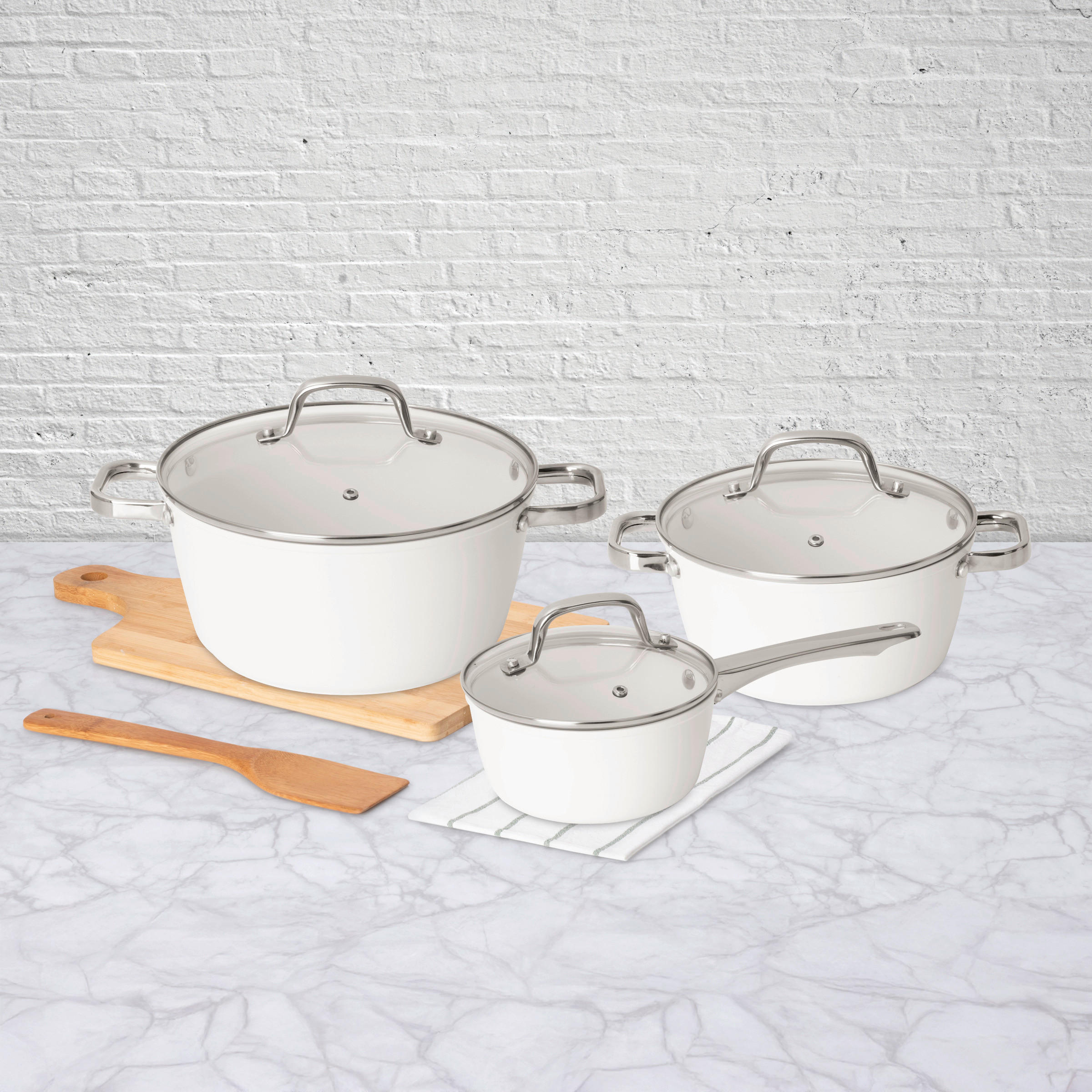 Thumbnail - POCOline Topfset weiß Aluminium 6 tlg.