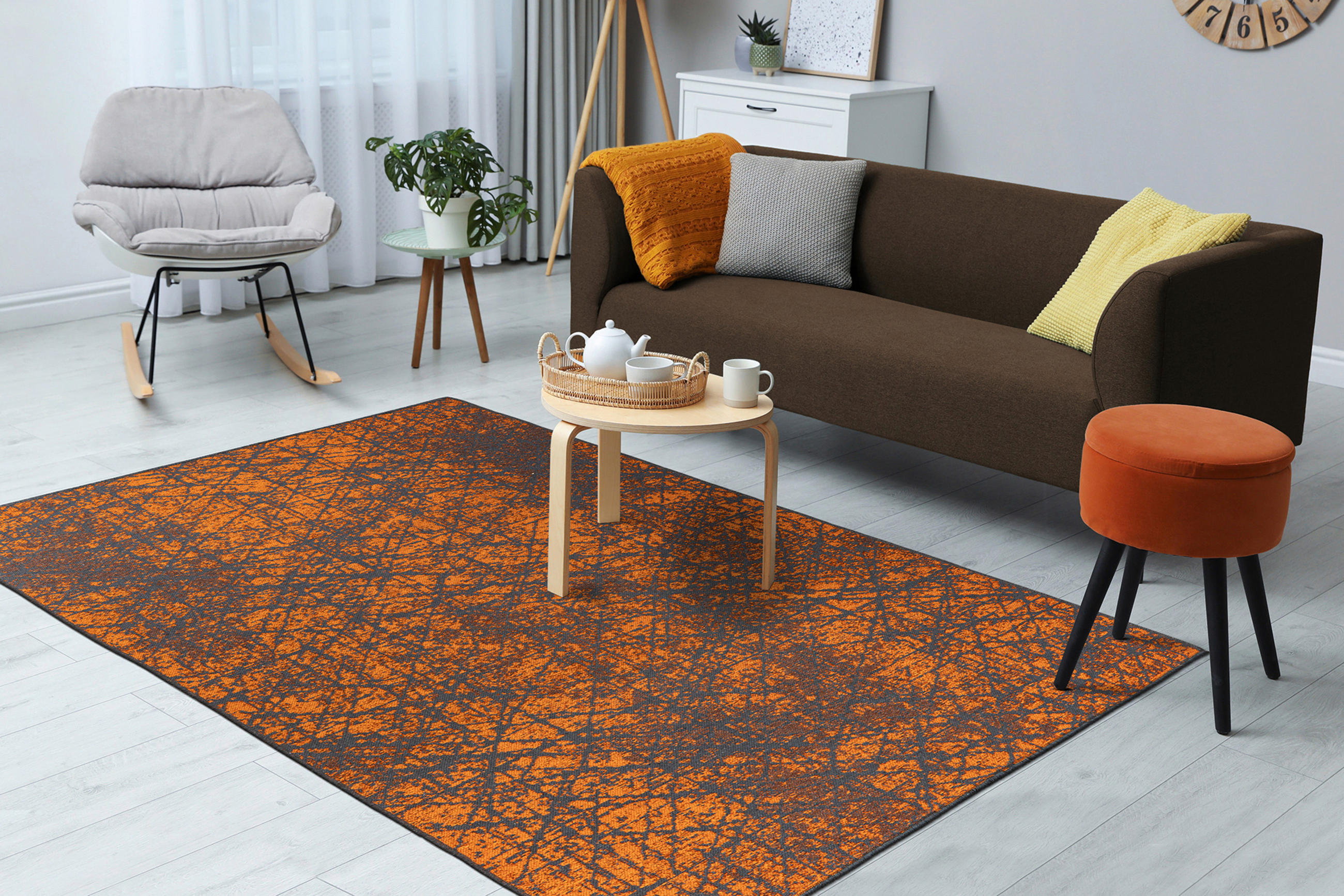 Thumbnail - 360Living Teppich Kalevi orange B/L: ca. 80x150 cm