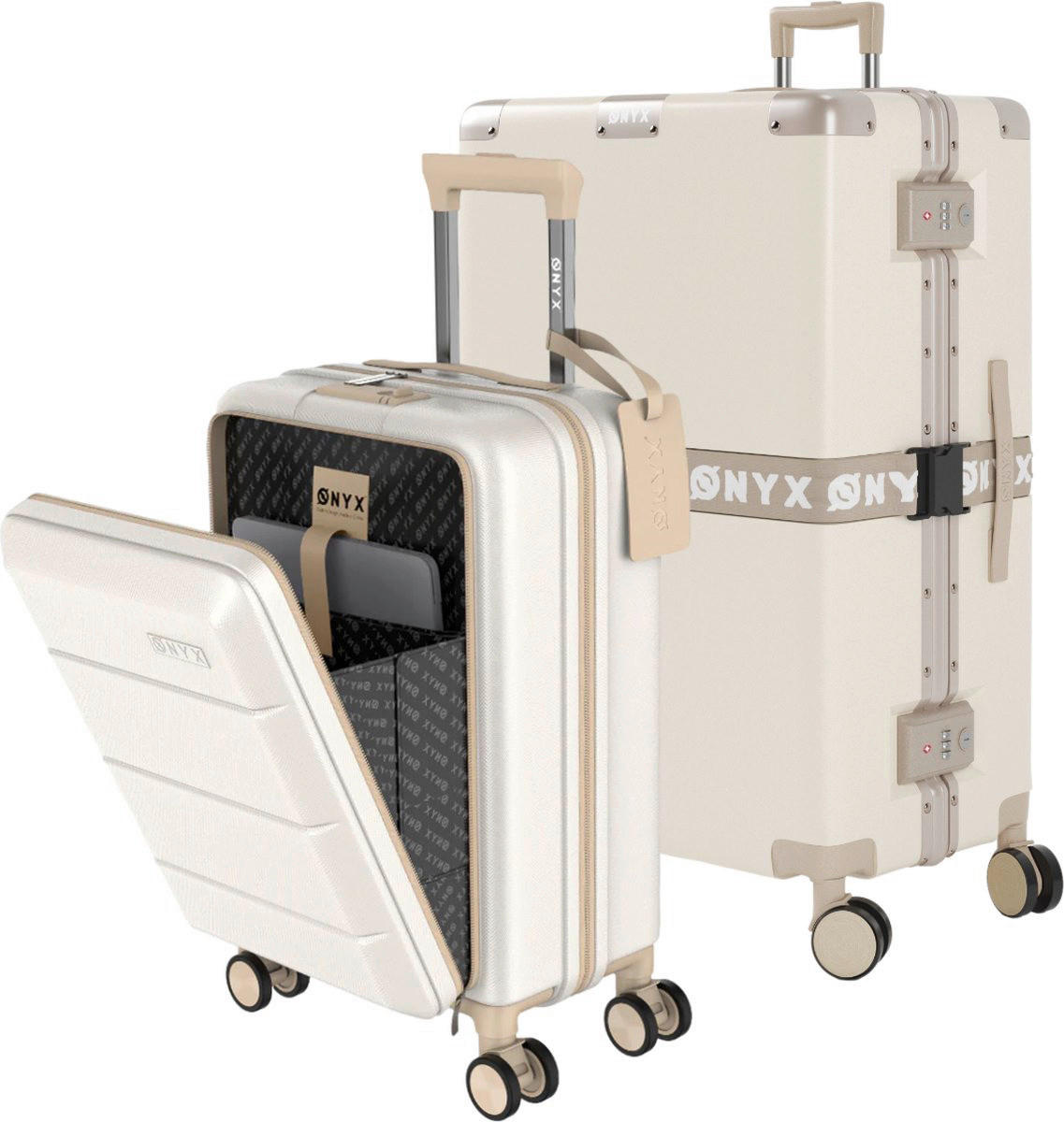 Onyx Kofferset sand Polycarbonat