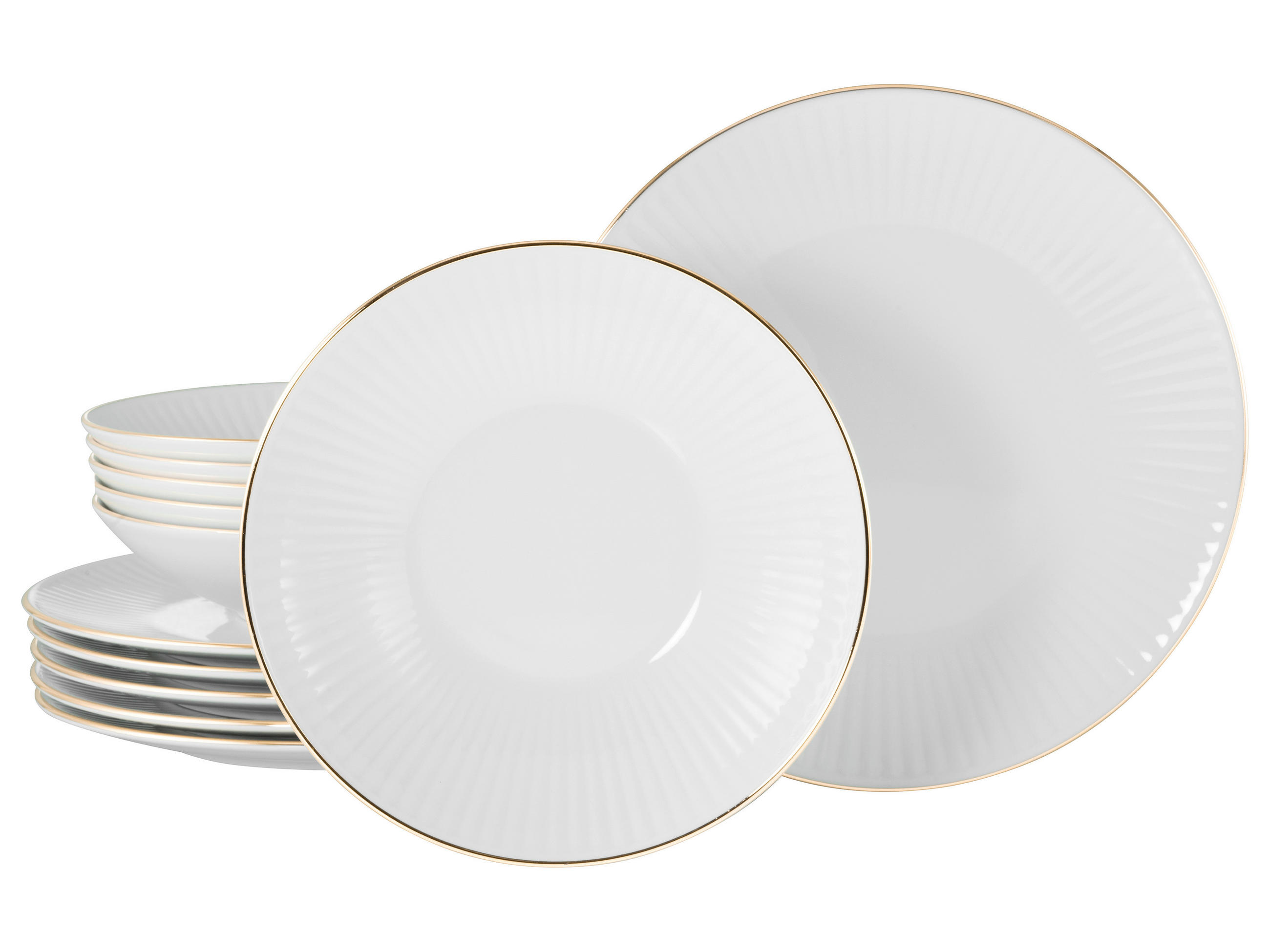 CreaTable Tafelservice Valencia gold Porzellan 12 tlg.