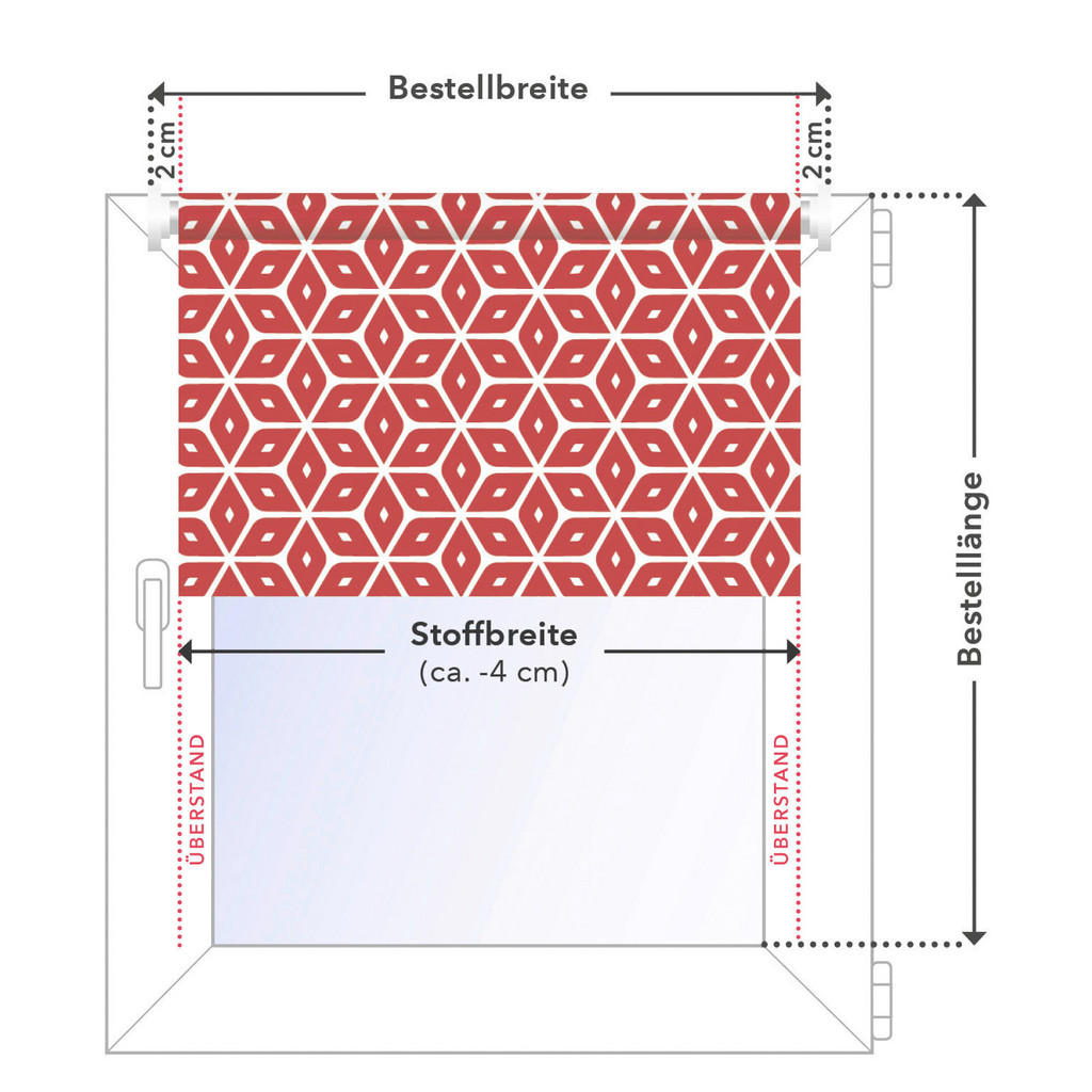 Thumbnail - LICHTBLICK Rollo Blumenwiese fuchsia B/L: ca. 70x150 cm