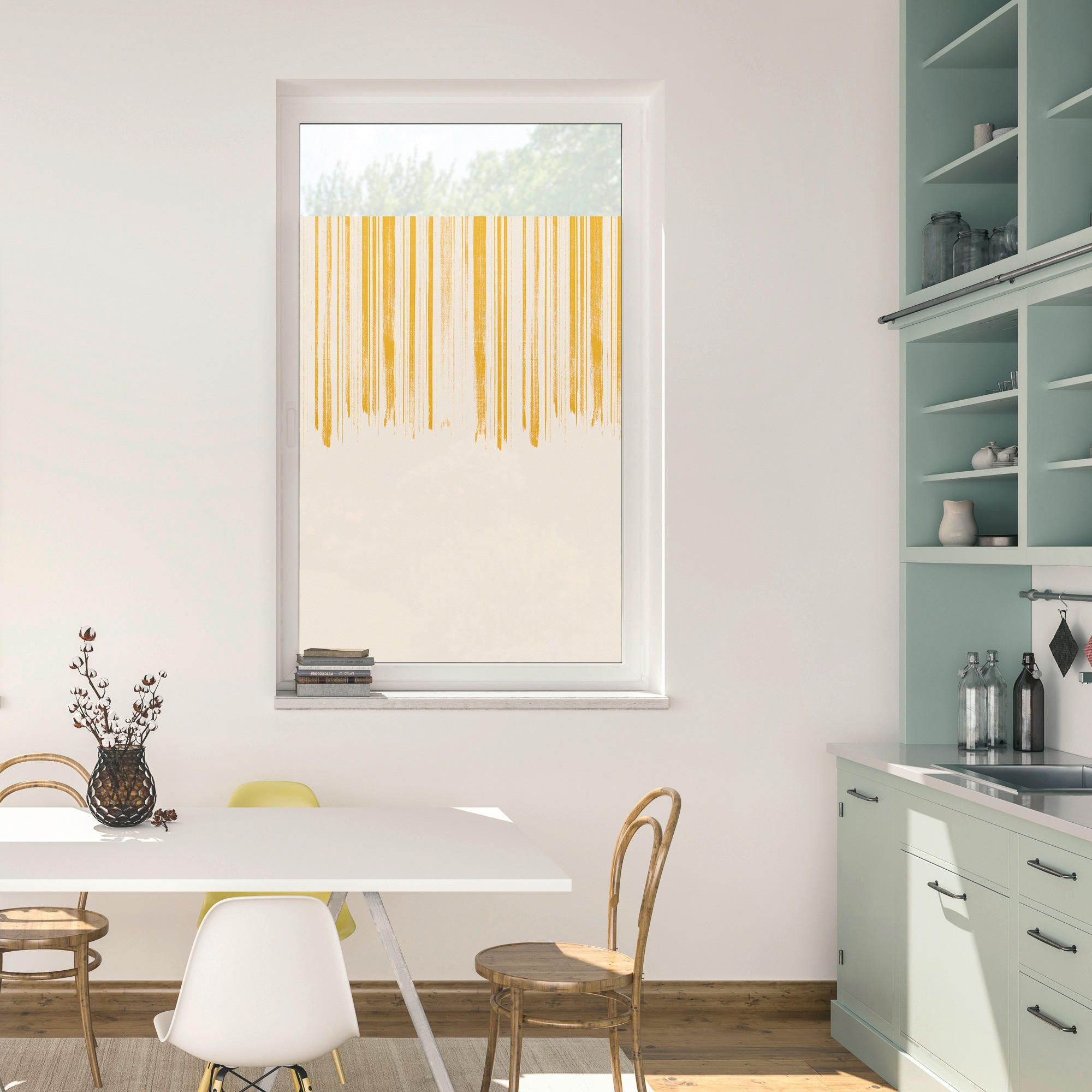 LICHTBLICK Fensterfolie Flowing Honey  Flowing Honey senf B/L: ca. 50x50 cm