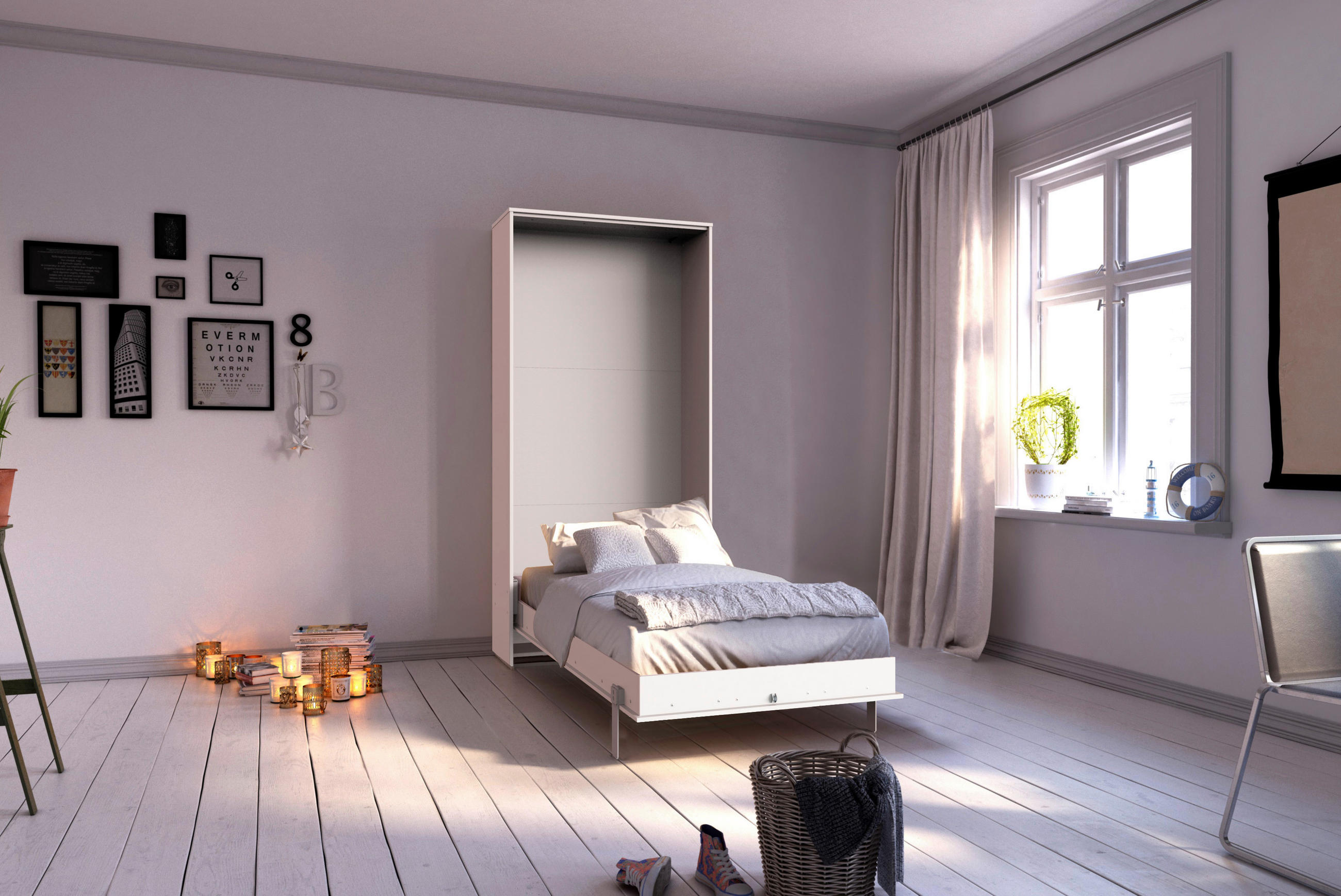 Klappbett Juist weiß Liegefläche B/L: ca. 90x200 cm
