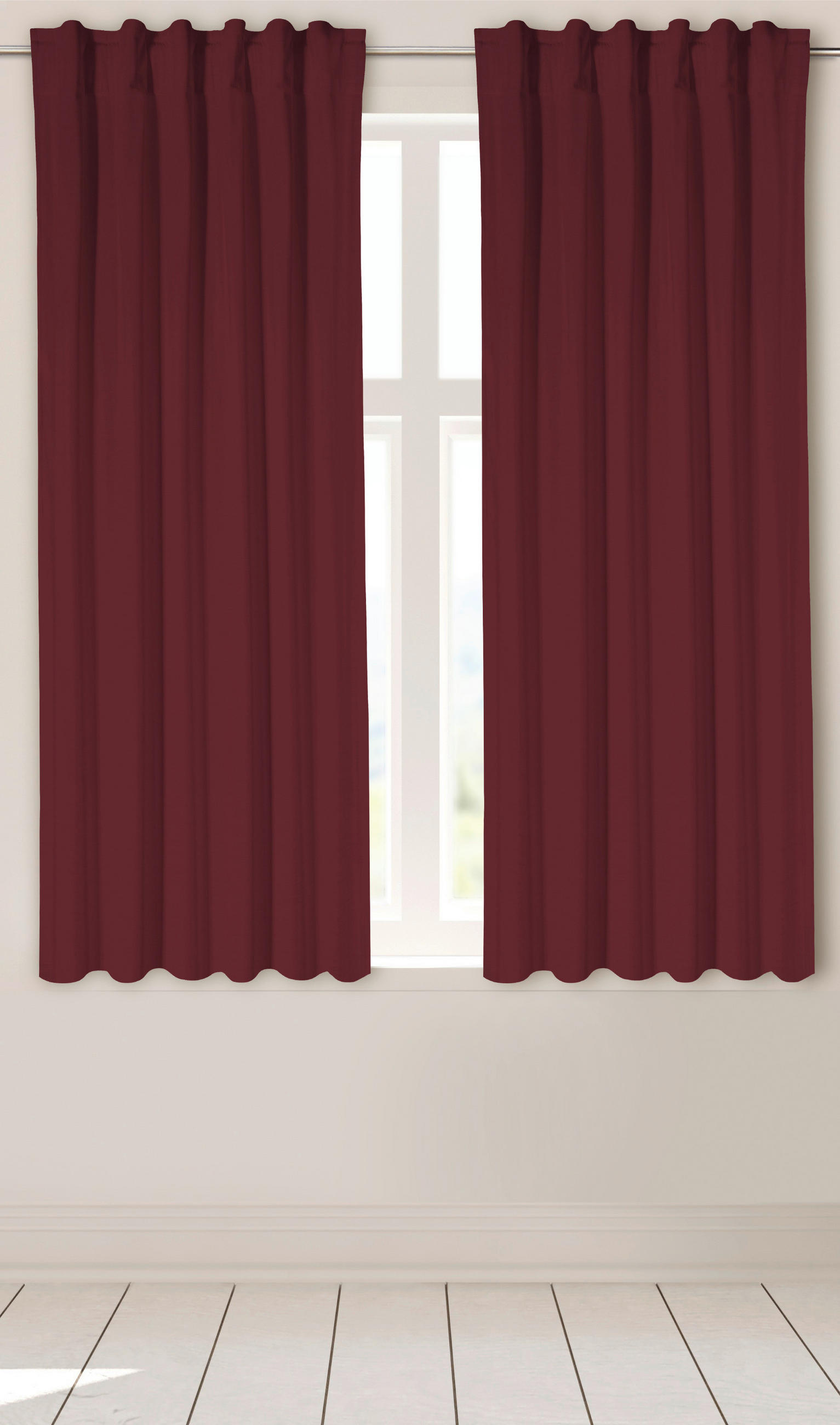 Thermovorhang Kiruna weinrot B/L: ca. 140x175 cm