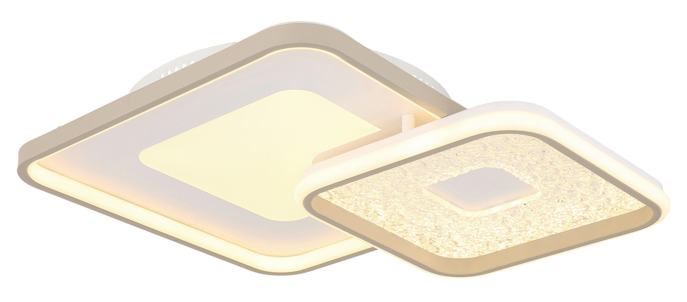 Thumbnail - GLOBO LED-Deckenleuchte sand Opal weiß Kunststoff Metall B/H/L: ca. 50x9x50 cm 1 Brennstellen