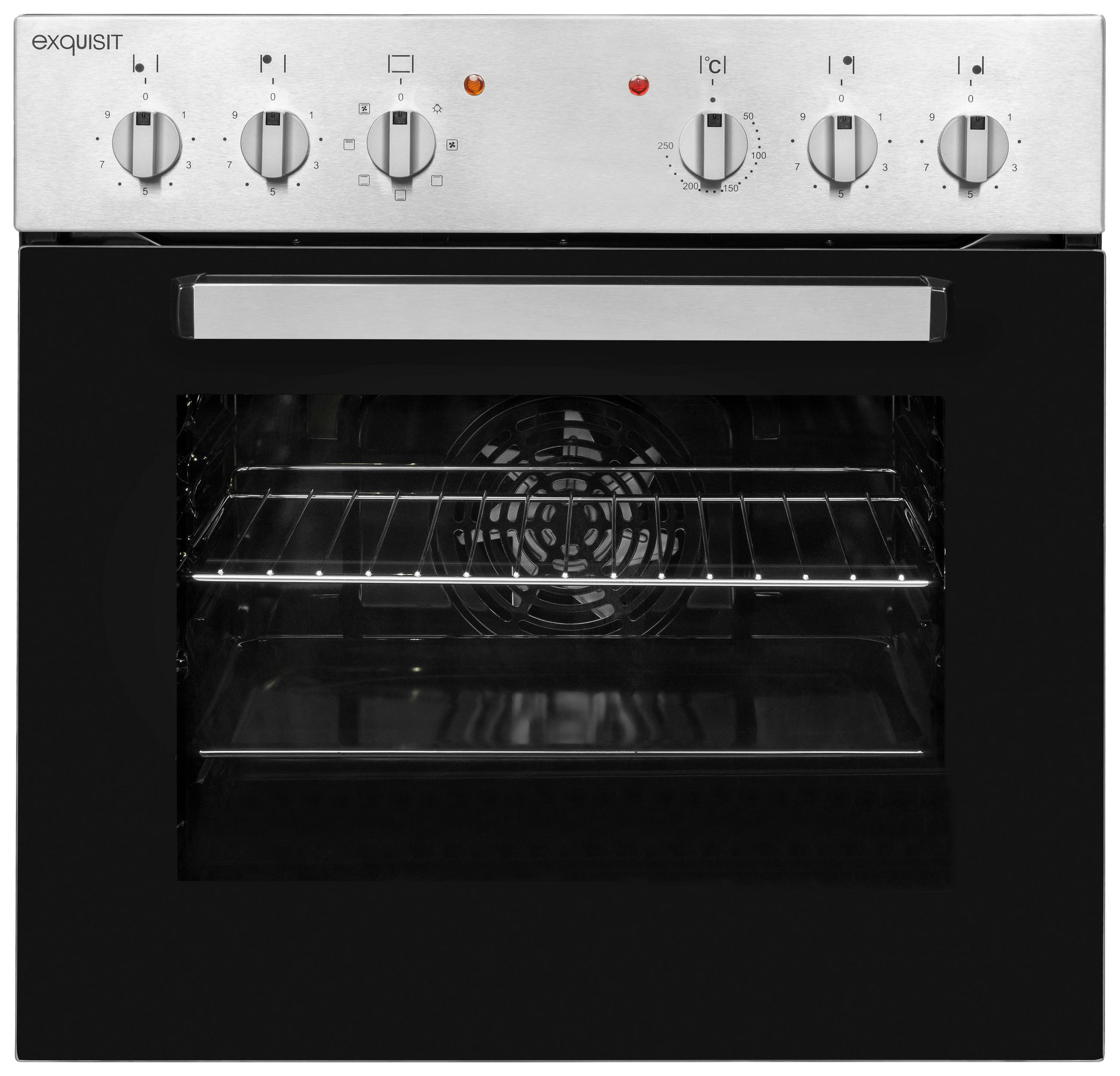 exquisit Einbauherdset EHE 156-2.1 UBZ schwarz B/H/T: ca. 59,5x59,5x53 cm