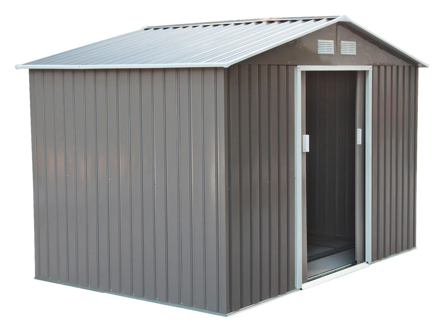 Thumbnail - Outsunny Gartenhaus grau B/H/L: ca. 181x192x277 cm