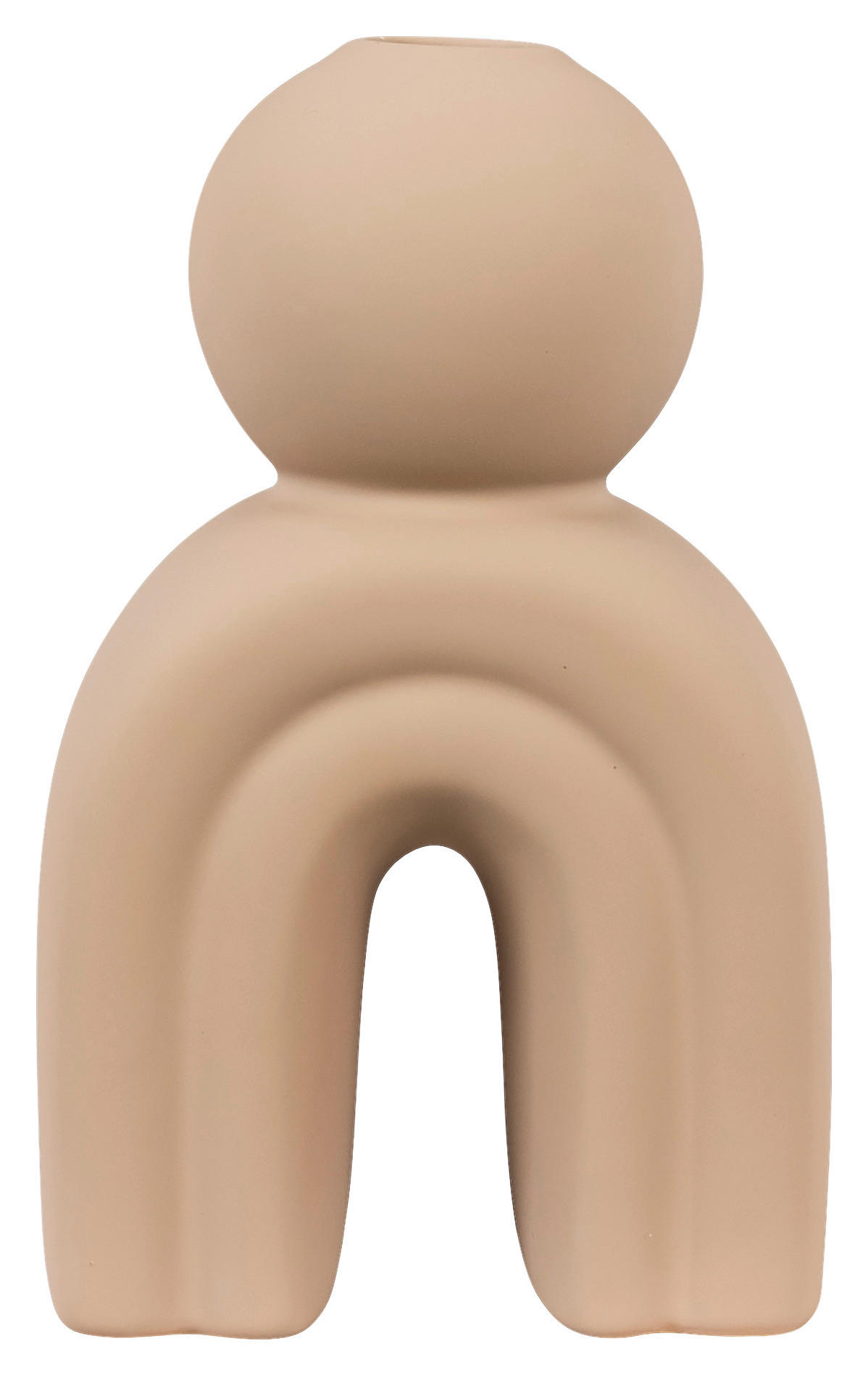 Kerzenhalter Candle braun Steinzeug B/H/L: ca. 6,5x17x10,5 cm