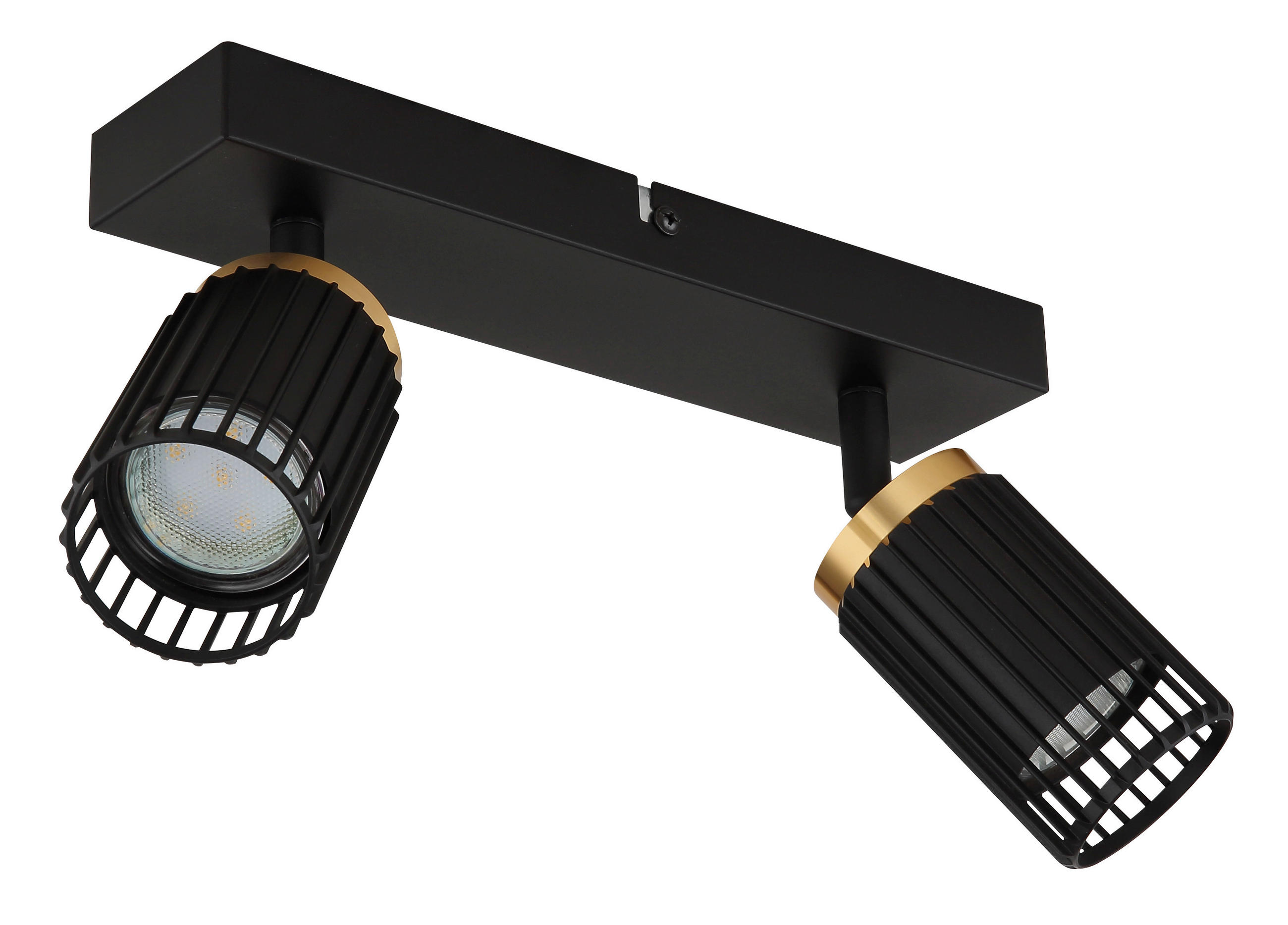 Thumbnail - GLOBO Strahler mattschwarz Aluminium Metall B/H/T/L: ca. 12,5x15,5x26x26 cm GU10 2 Brennstellen