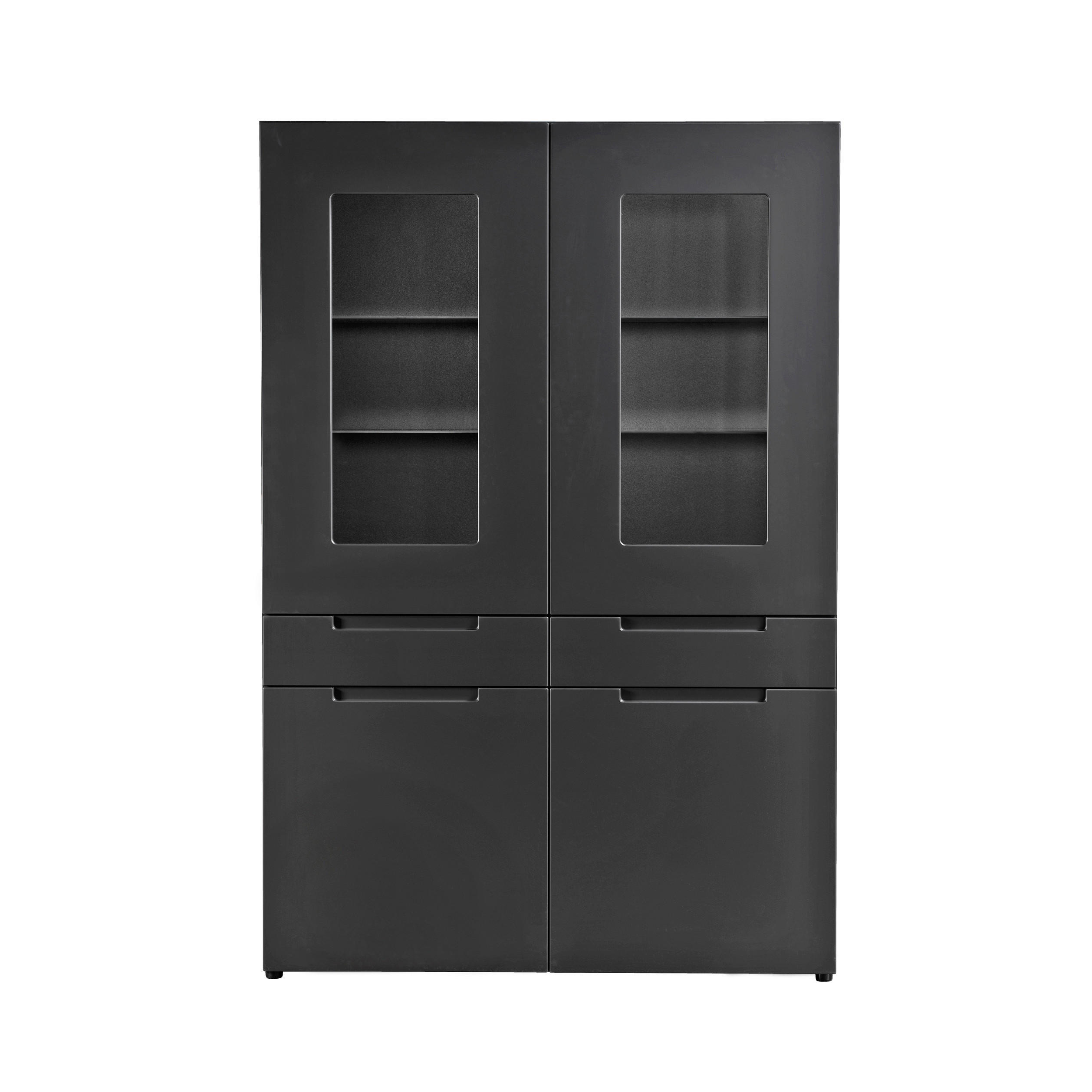 Thumbnail - Hochschrank Mailand anthrazit matt MDF B/H/T: ca. 128x191x40 cm