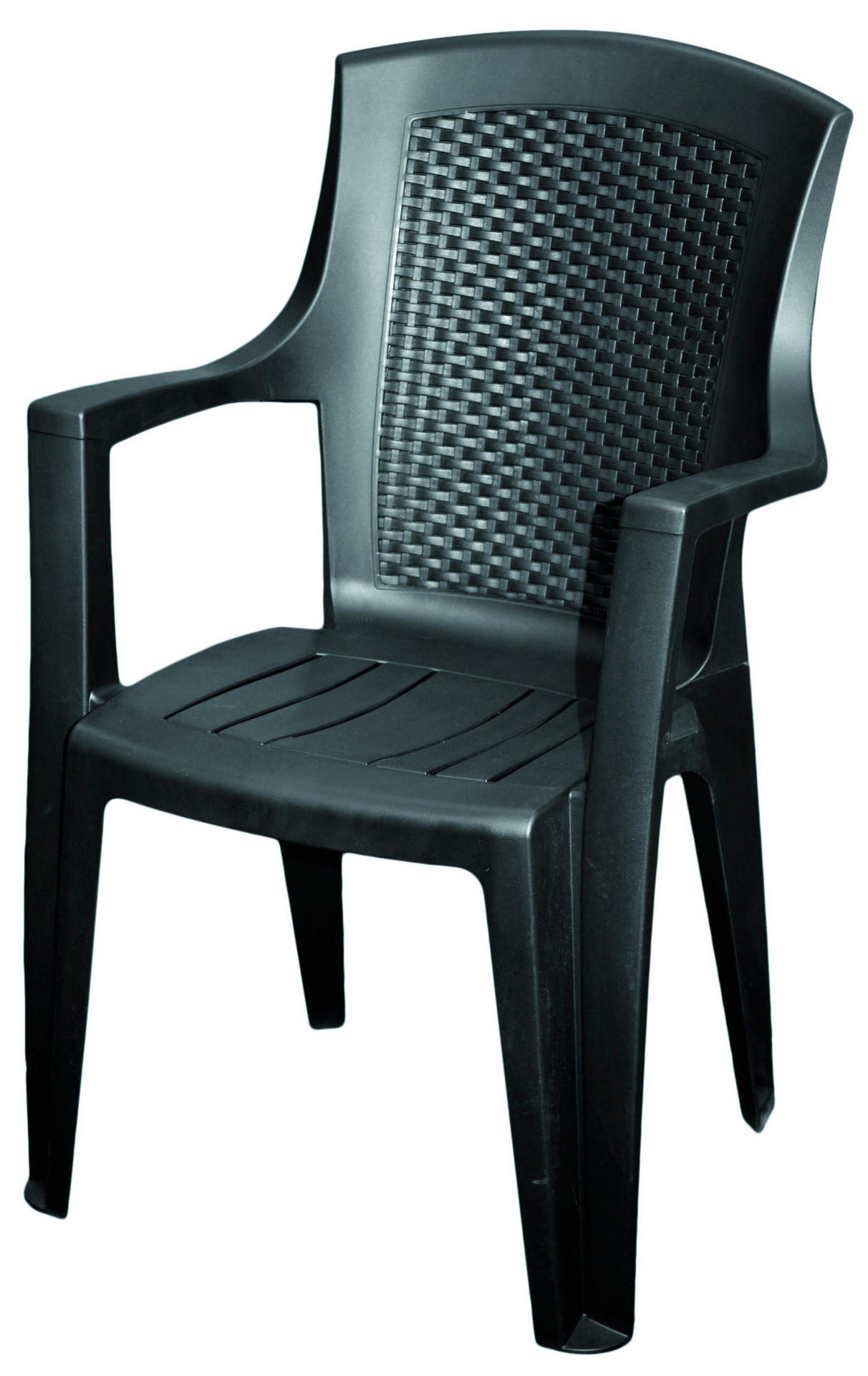 ProGarden Stapelsessel Eden anthrazit Kunststoff B/H/L: ca. 55x91x46 cm