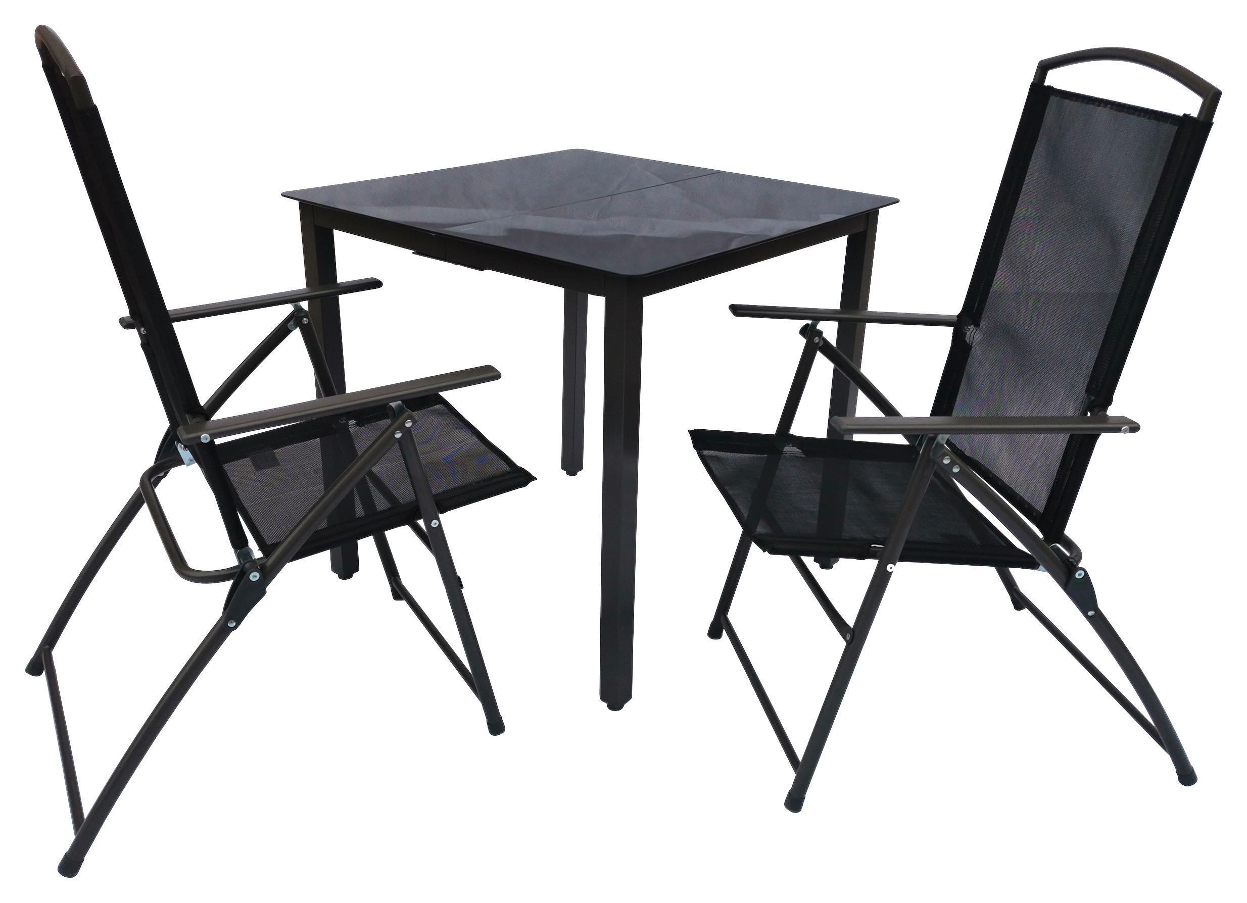 VCM Gartensitzgruppe anthrazit Aluminium B/H/T: ca. 80x76x80 cm