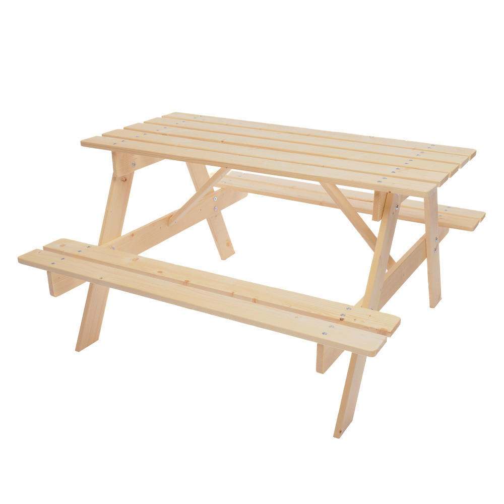 Timbela Kindersitzgarnitur M018 natur Holz B/H/L: ca. 90x50x90 cm