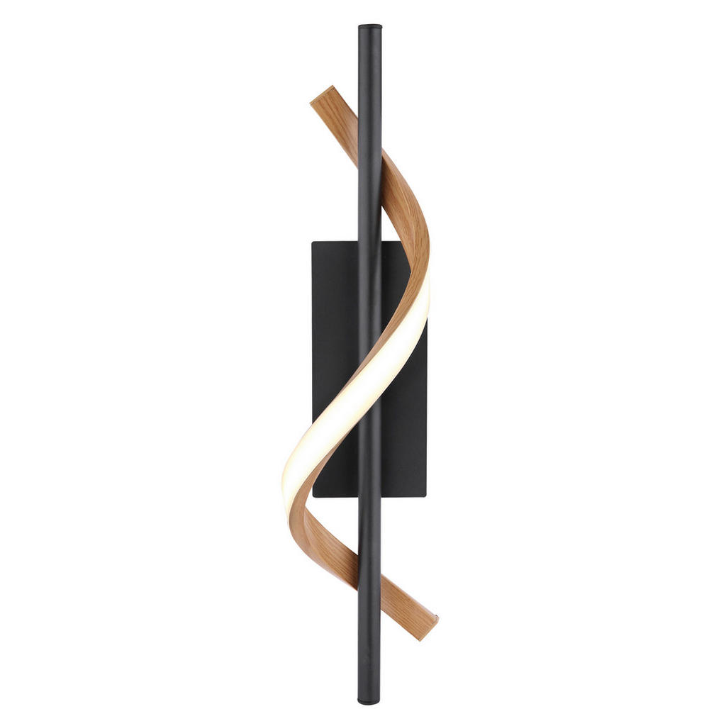 Thumbnail - GLOBO Wandleuchte schwarz dunkelbraun Opal Aluminium Kunststoff Metall B/H/L: ca. 13x46,5x10 cm 1 Brennstellen