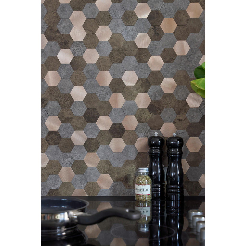 Thumbnail - Wandfliesen bronze B/L: ca. 28,8x29 cm