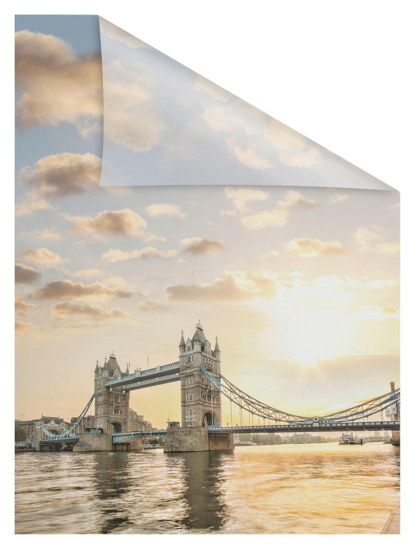 Thumbnail - LICHTBLICK Fensterfolie Tower Bridge London Tower Bridge orange B/L: ca. 50x50 cm