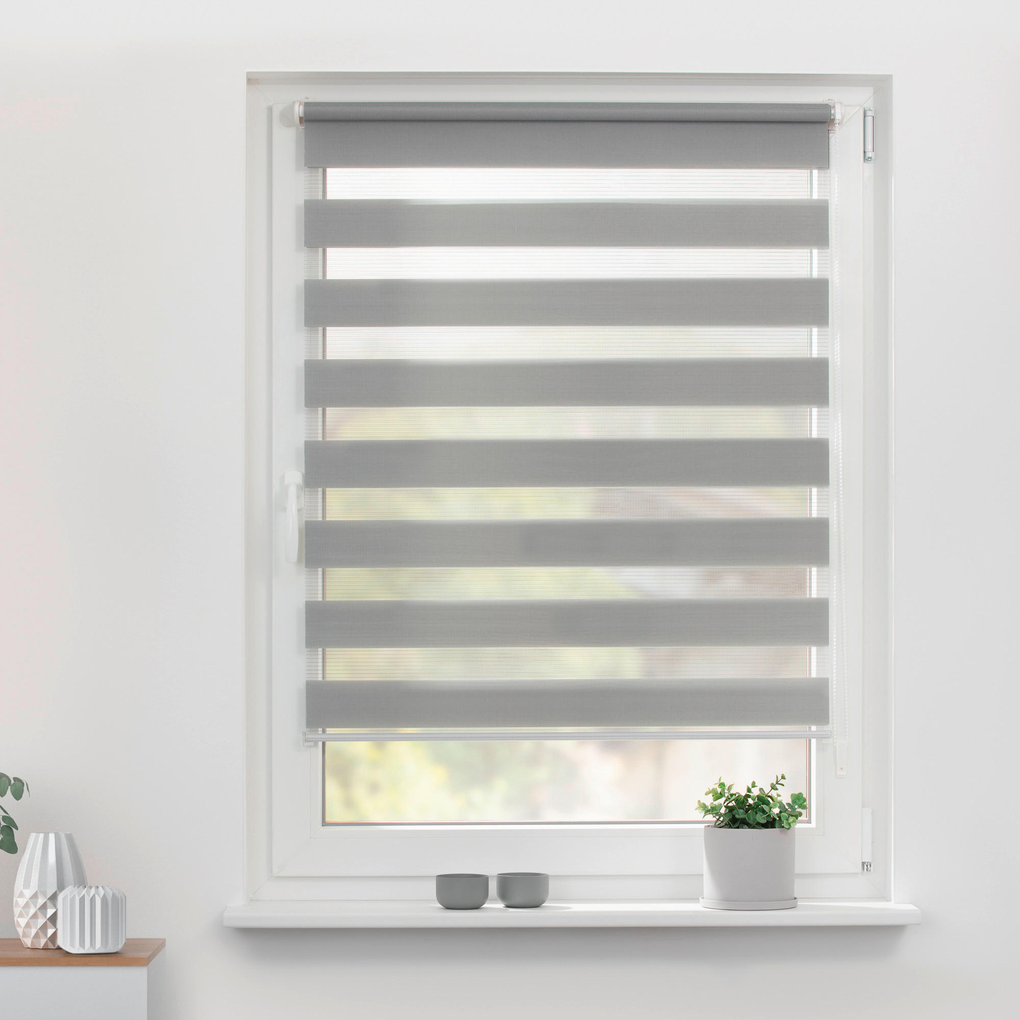 LICHTBLICK Doppelrollo Duo grau B/L: ca. 65x150 cm