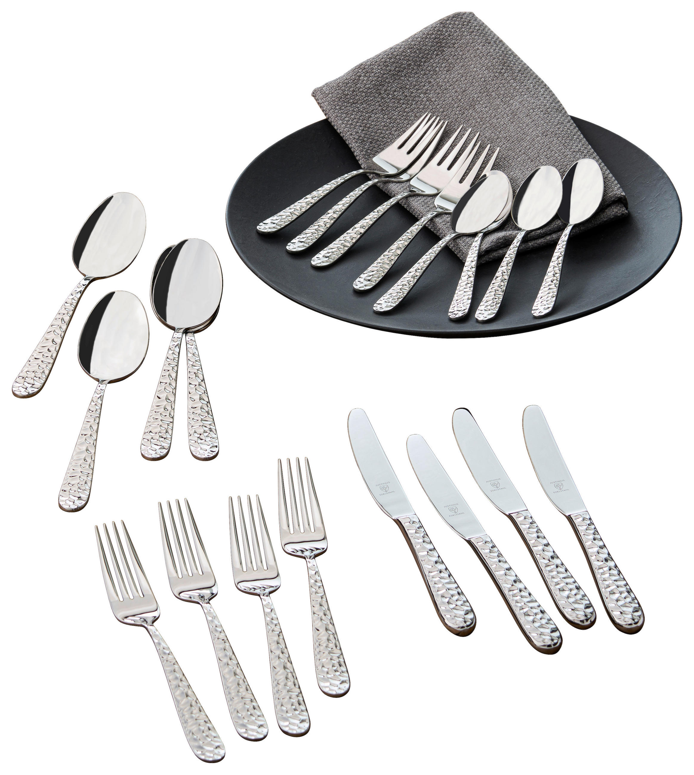 JUSTINUS Besteckset Edelstahloptik Edelstahl 20 tlg.