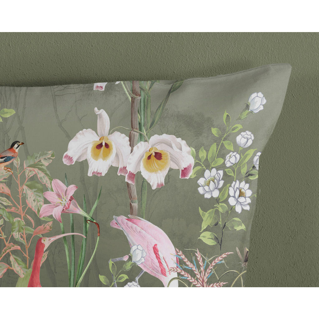 Thumbnail - Baumwoll Bettwäsche Lesli grün Baumwolle B/L: ca. 200x200 cm