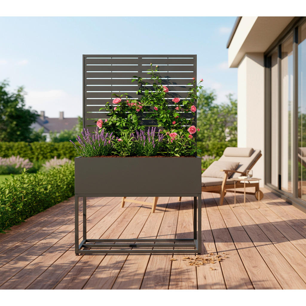 Thumbnail - Westmann Pflanzkasten Dekora anthrazit Stahl B/H/L: ca. 90x170x40 cm