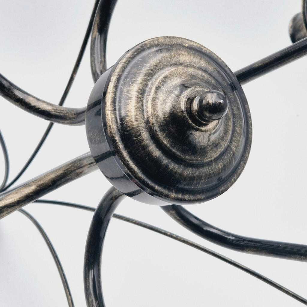 Thumbnail - Lamkur Kronleuchter Donato schwarz Stahl B/H/L: ca. 57x72x57 cm E14 6 Brennstellen