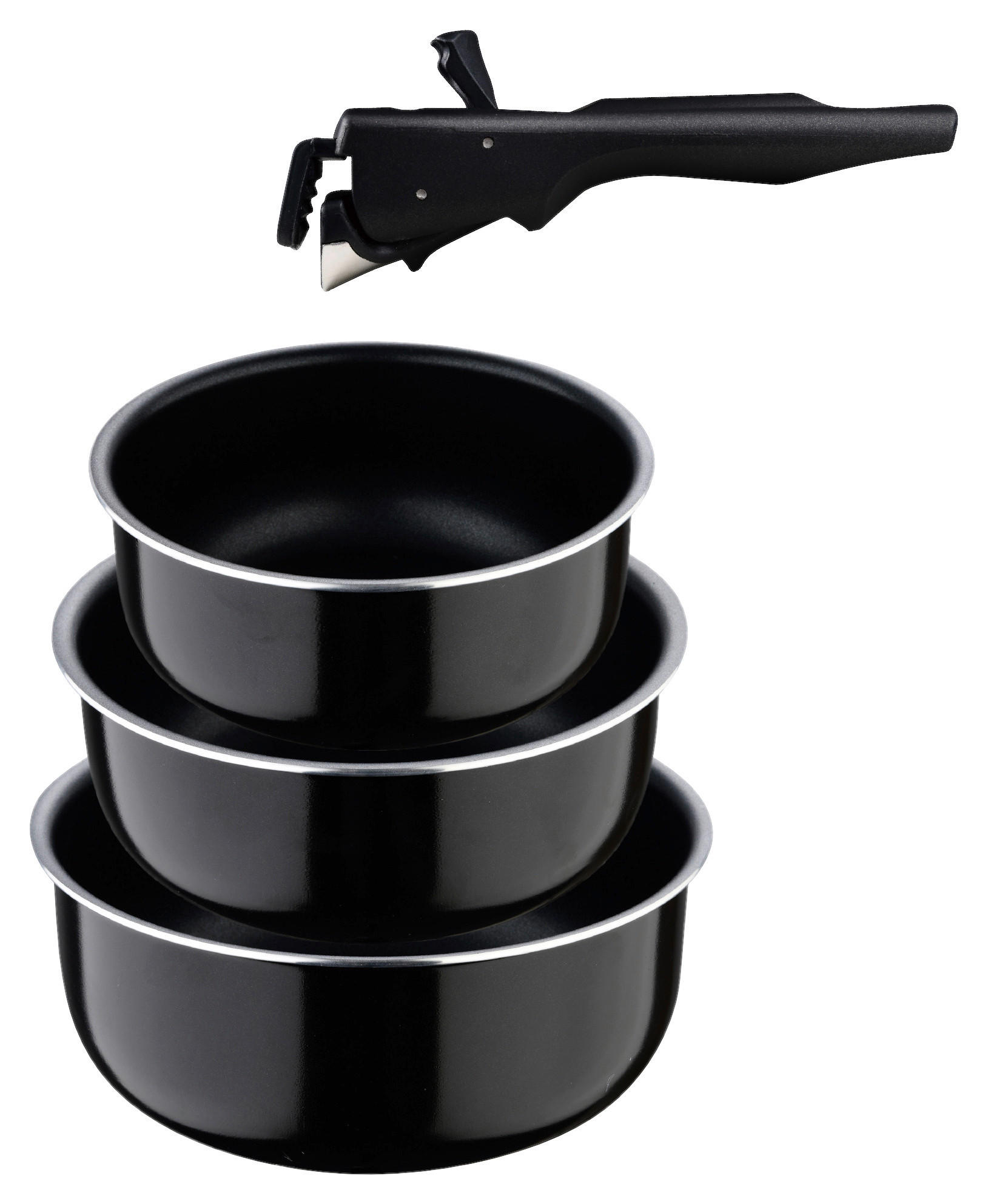 SAN IGNACIO Pfannenset Click & cook schwarz Aluminium 3 tlg.
