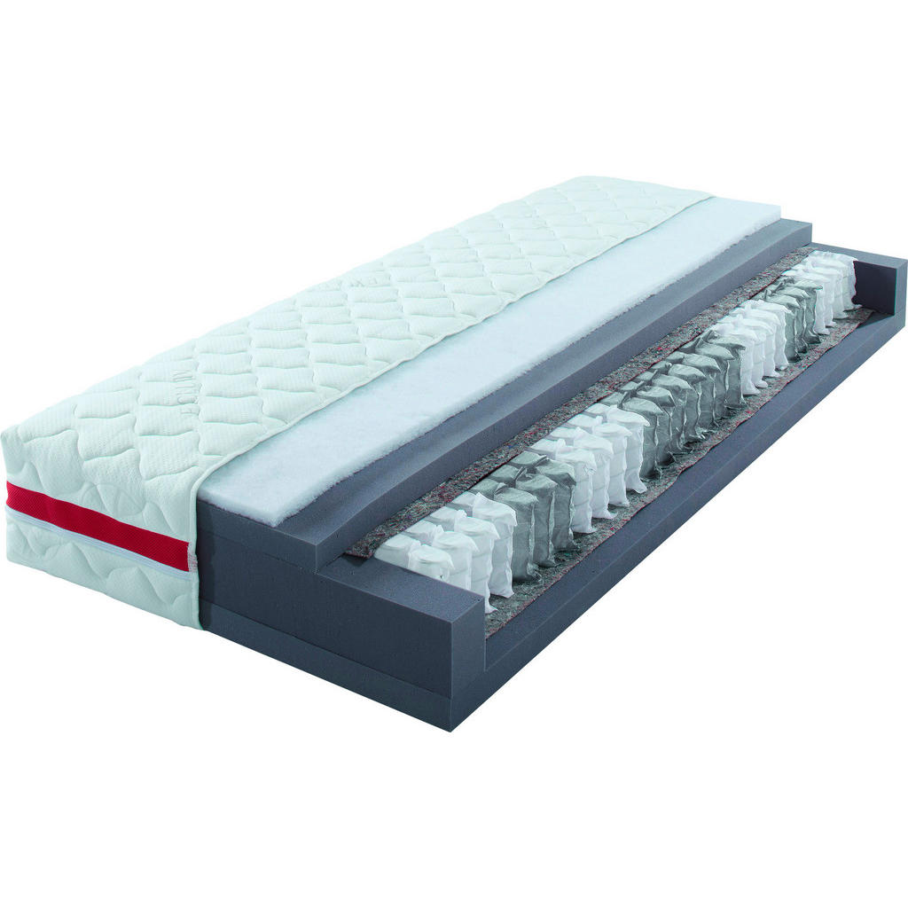 Thumbnail - Tonnentaschenfederkernmatratze Titan weiß Liegefläche B/L: ca. 90x200 cm