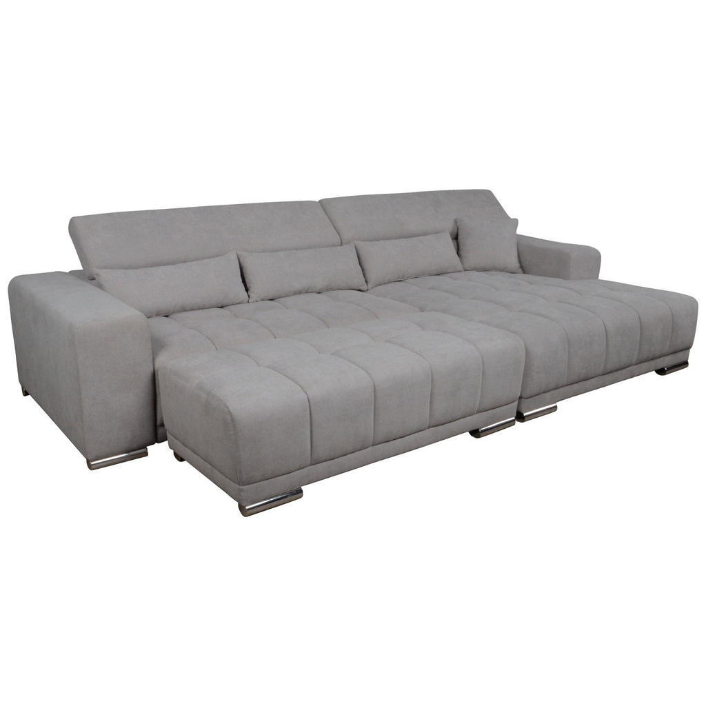 Thumbnail - Ecksofa hellgrau Microfaser B/H/T: ca. 310x95x171 cm