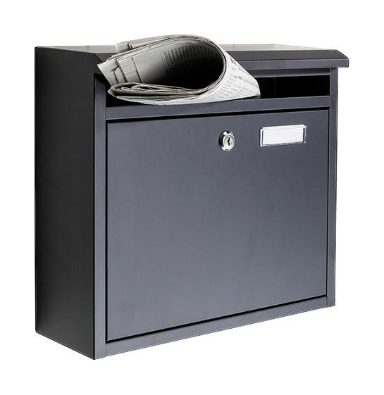 HI Briefkasten schwarz B/H/T: ca. 36x32x12 cm