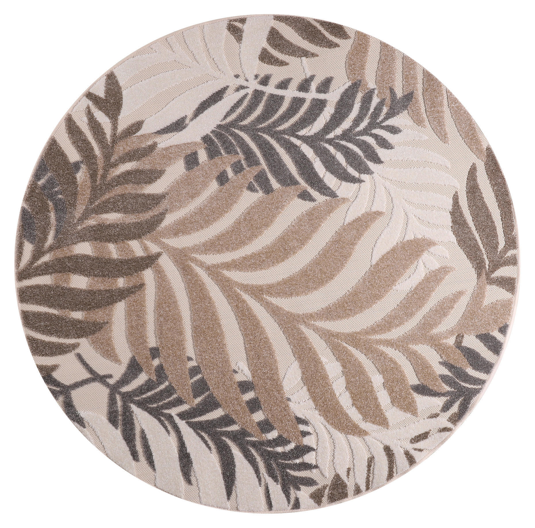 Sanat Outdoorteppich FLORAL creme B/L: ca. 120x120 cm