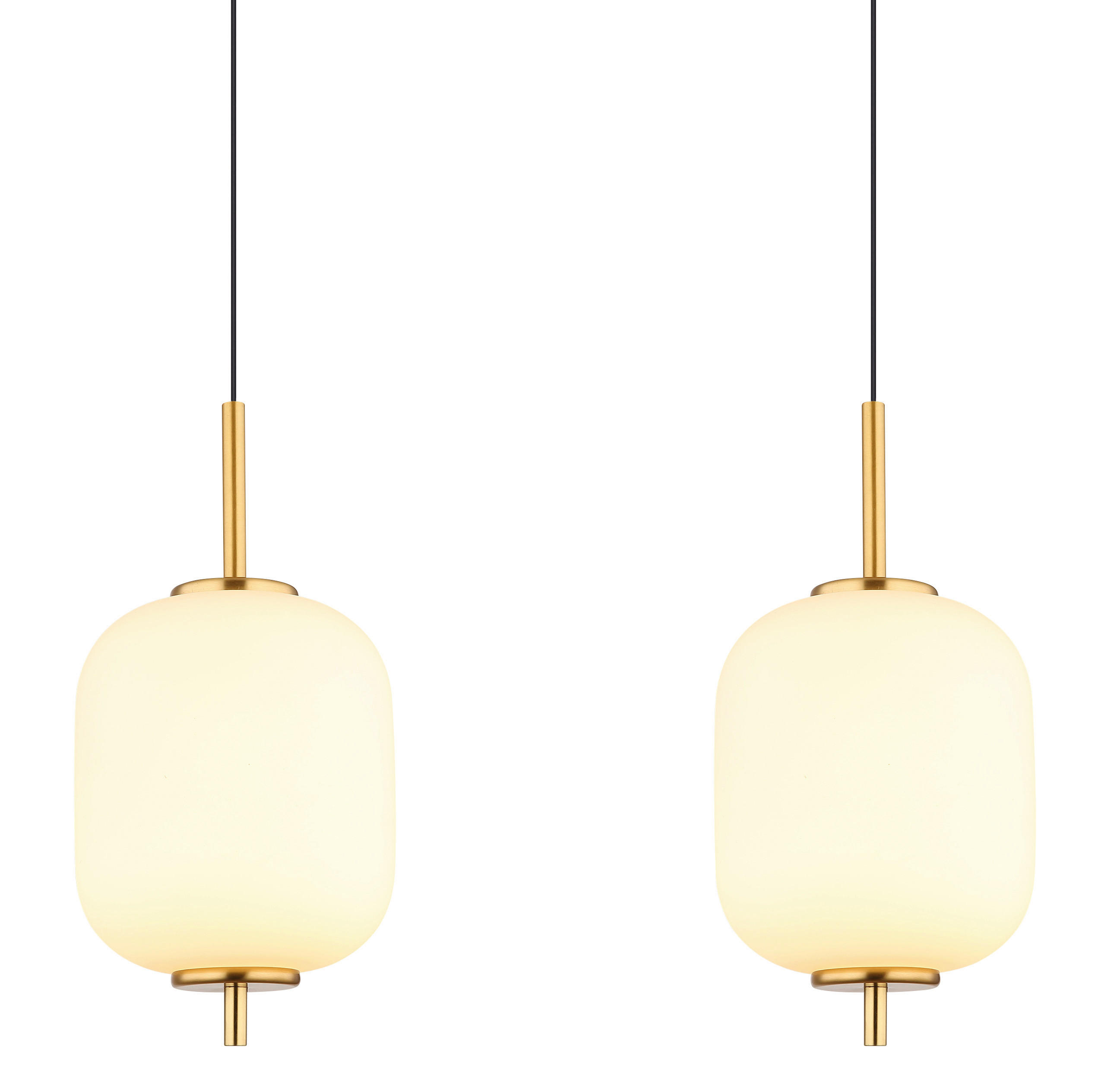 Thumbnail - GLOBO Pendelleuchte messing Glas Metall B/H/T: ca. 13,5x150x80 cm 1.0 Brennstellen