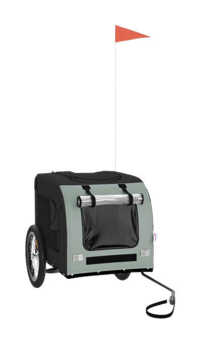 vidaXL Fahrradanhänger schwarz schwarz B/H/L: ca. 64x66x125 cm