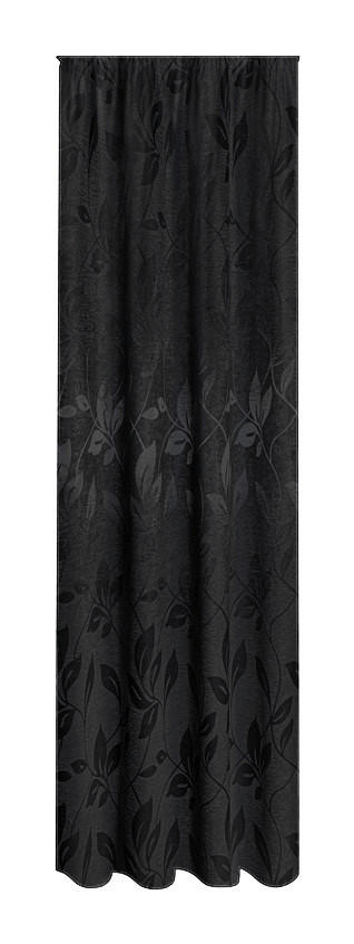 Thumbnail - Happy Home Dekovorhang Blätter silber B/L: ca. 140x245 cm