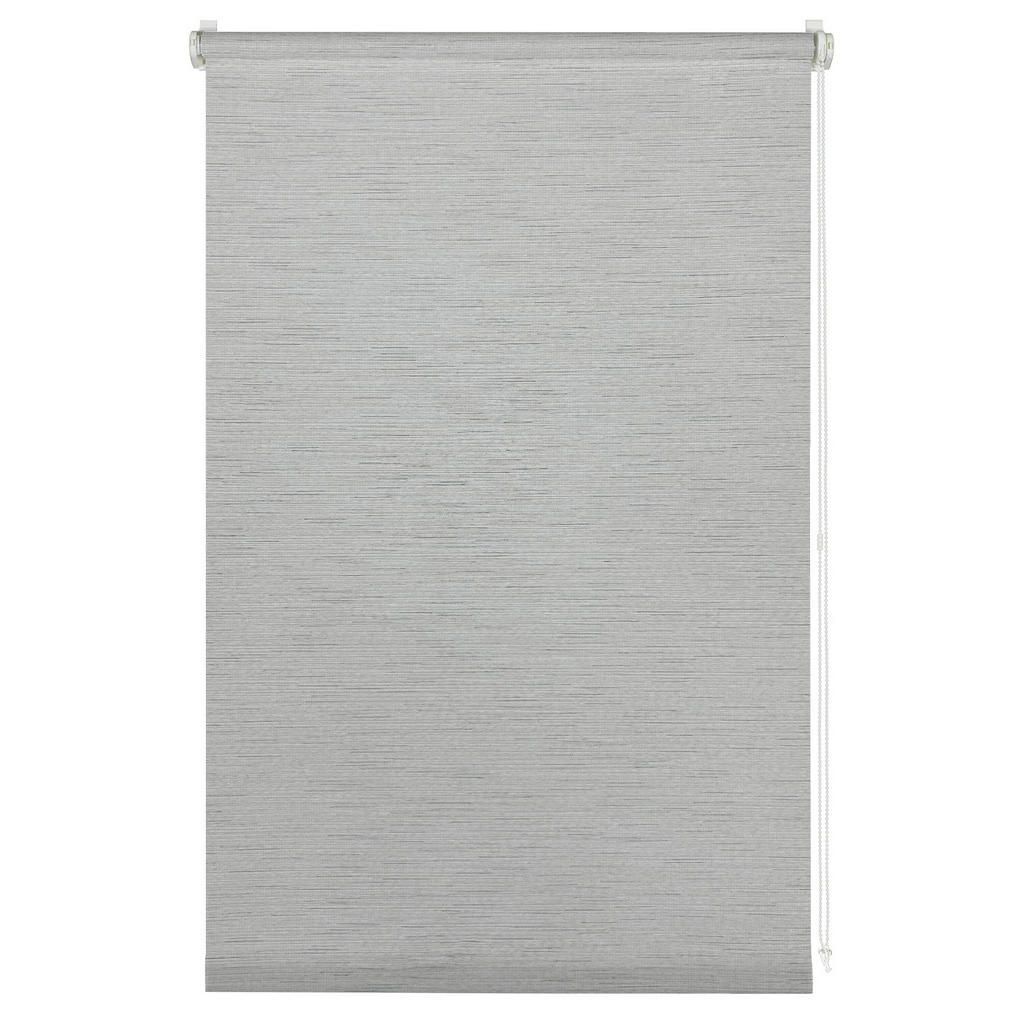Thumbnail - Boviva Klebe-/Klemmrollo Lino Silbergrau B/L: ca. 100x150 cm