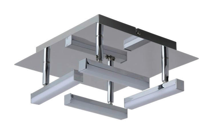 Näve Leuchten LED Deckenleuchte NV1228542 Chrom Metall Acryl B/H/T: ca. 25x11x25 cm null 4 Brennstellen