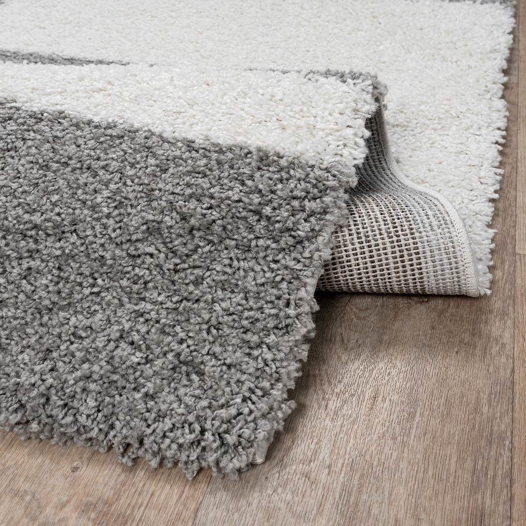 Thumbnail - Sanat Hochflorteppich MILANO hellgrau B/L: ca. 140x200 cm