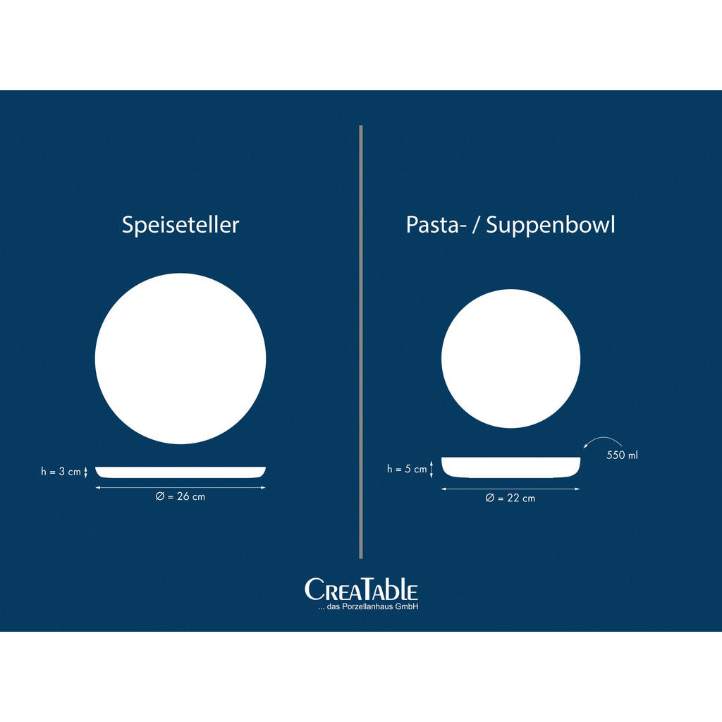 Thumbnail - CreaTable Tafelservice Nordic Gourmet schwarz Steinzeug 12 tlg.