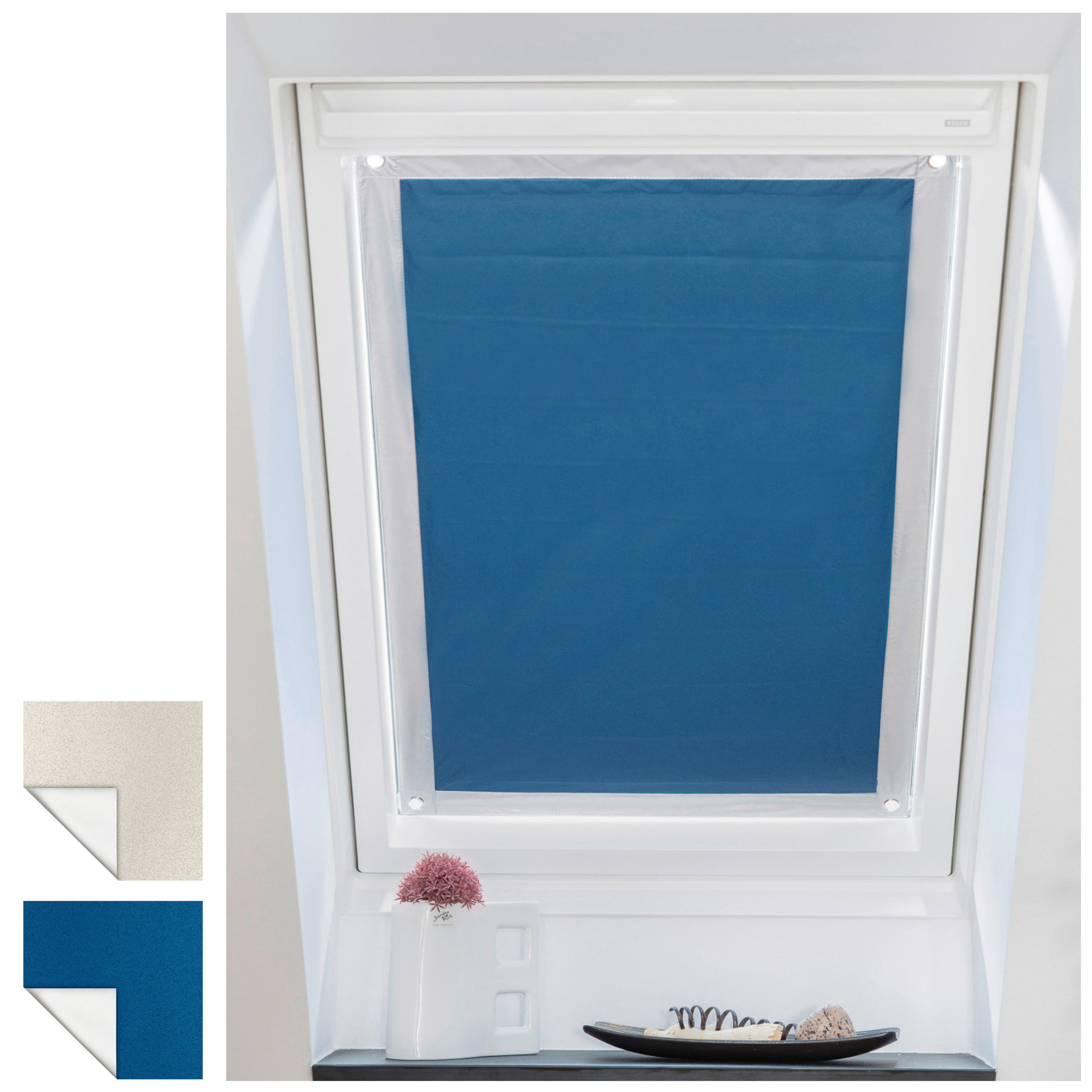LICHTBLICK Dachfenster-Sonnenschutz VD blau B/L: ca. 36x76,9 cm