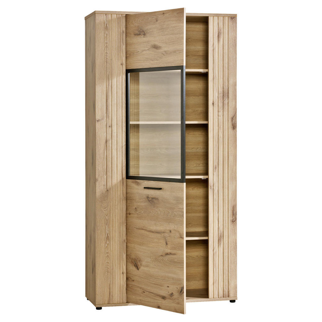 Thumbnail - Vitrine Turin Eiche Viking Nachbildung B/H/T: ca. 95x192x40 cm