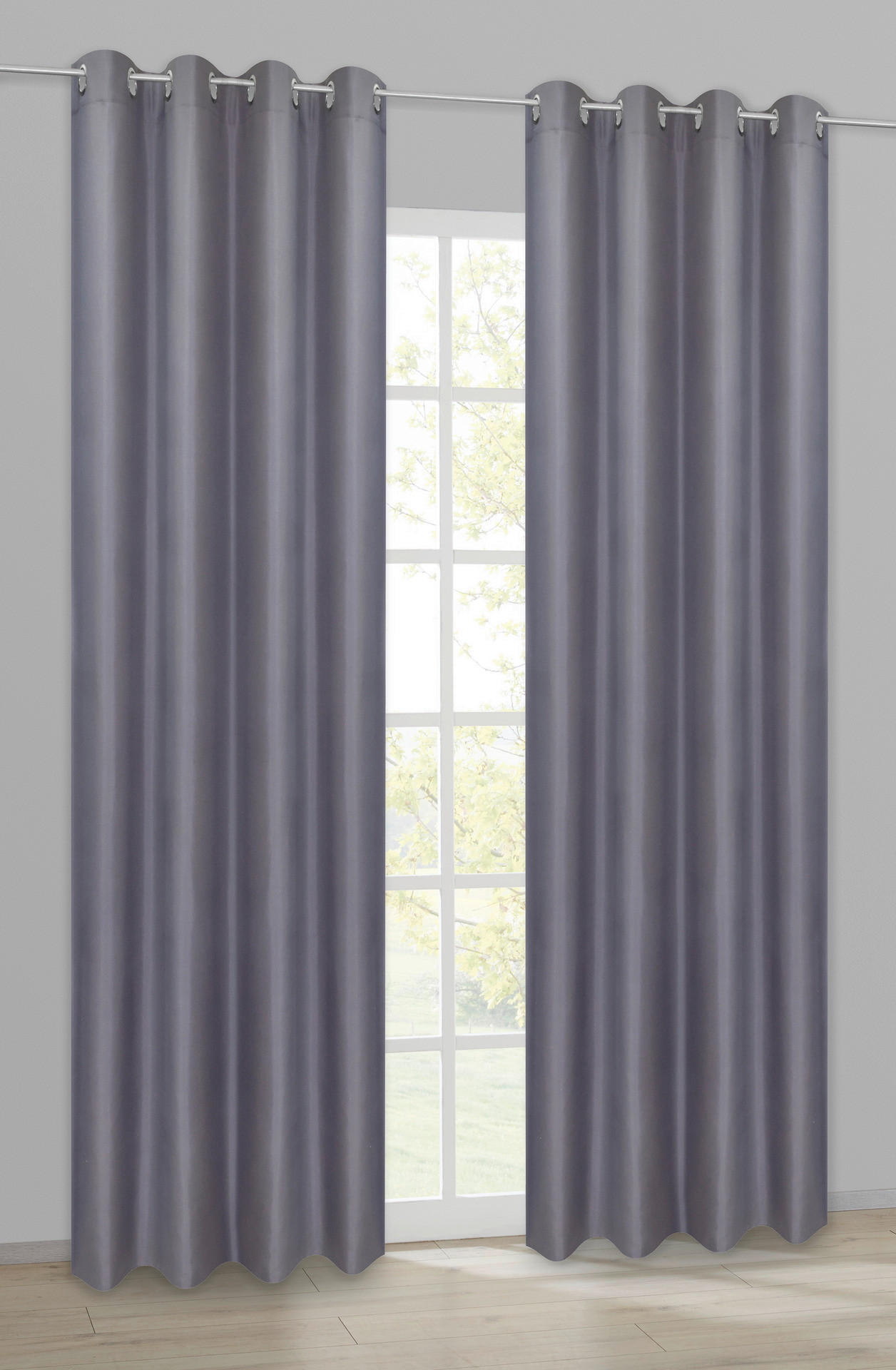 ACUS design collection Ösenvorhang Barnaby grau B/L: ca. 140x235 cm